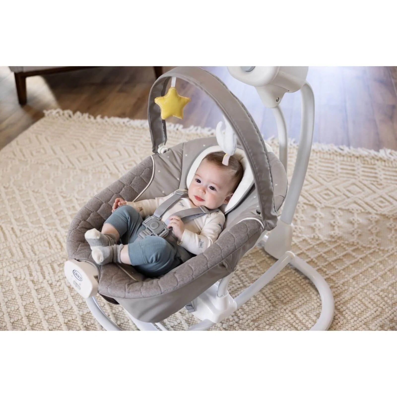 Graco SoftSway Silent 2 - in - 1 Smart Swing - Starlight - ebebek - Black Friday