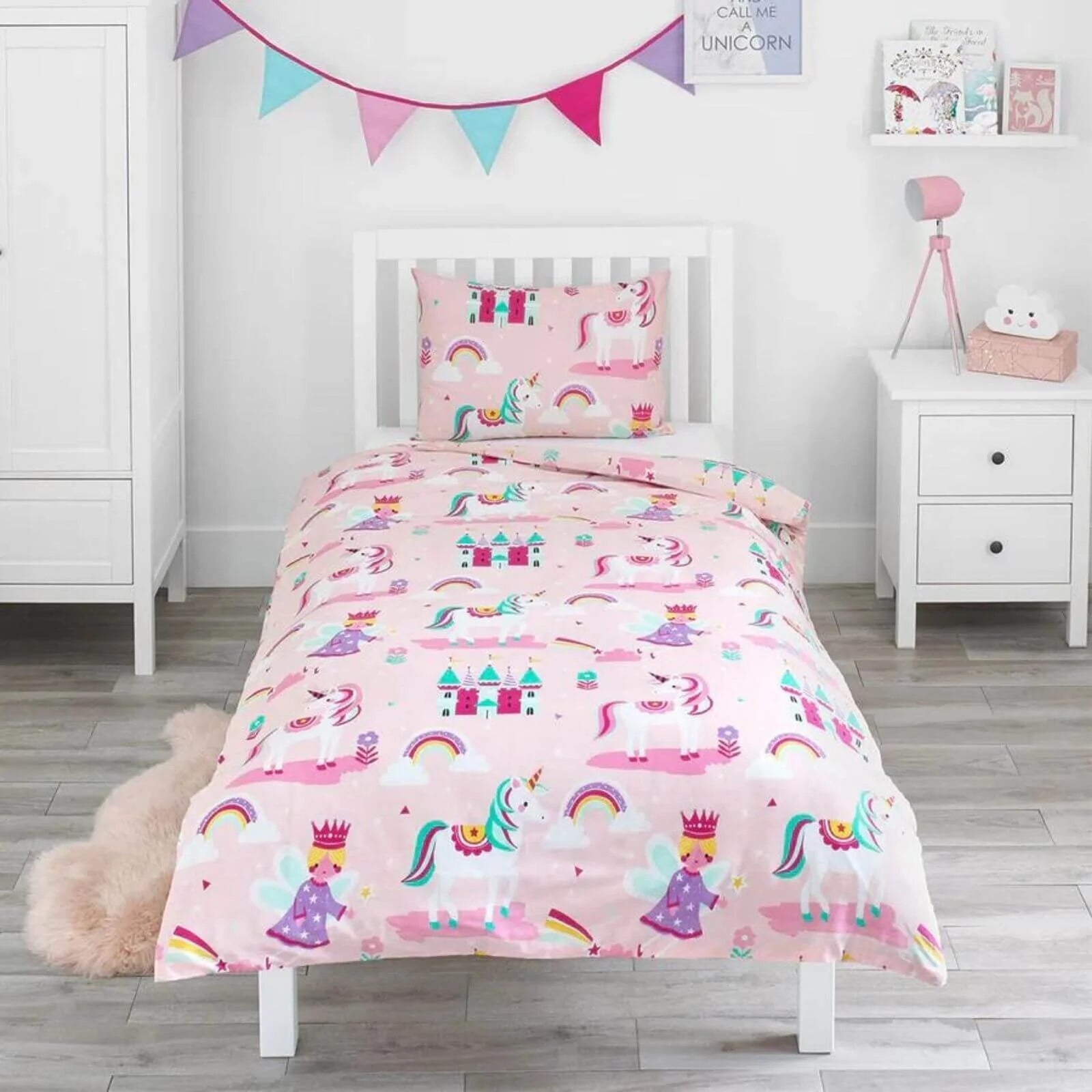 Bloomsbury Mill Single Duvet Set - Magic Unicorn - ebebek - Black Friday