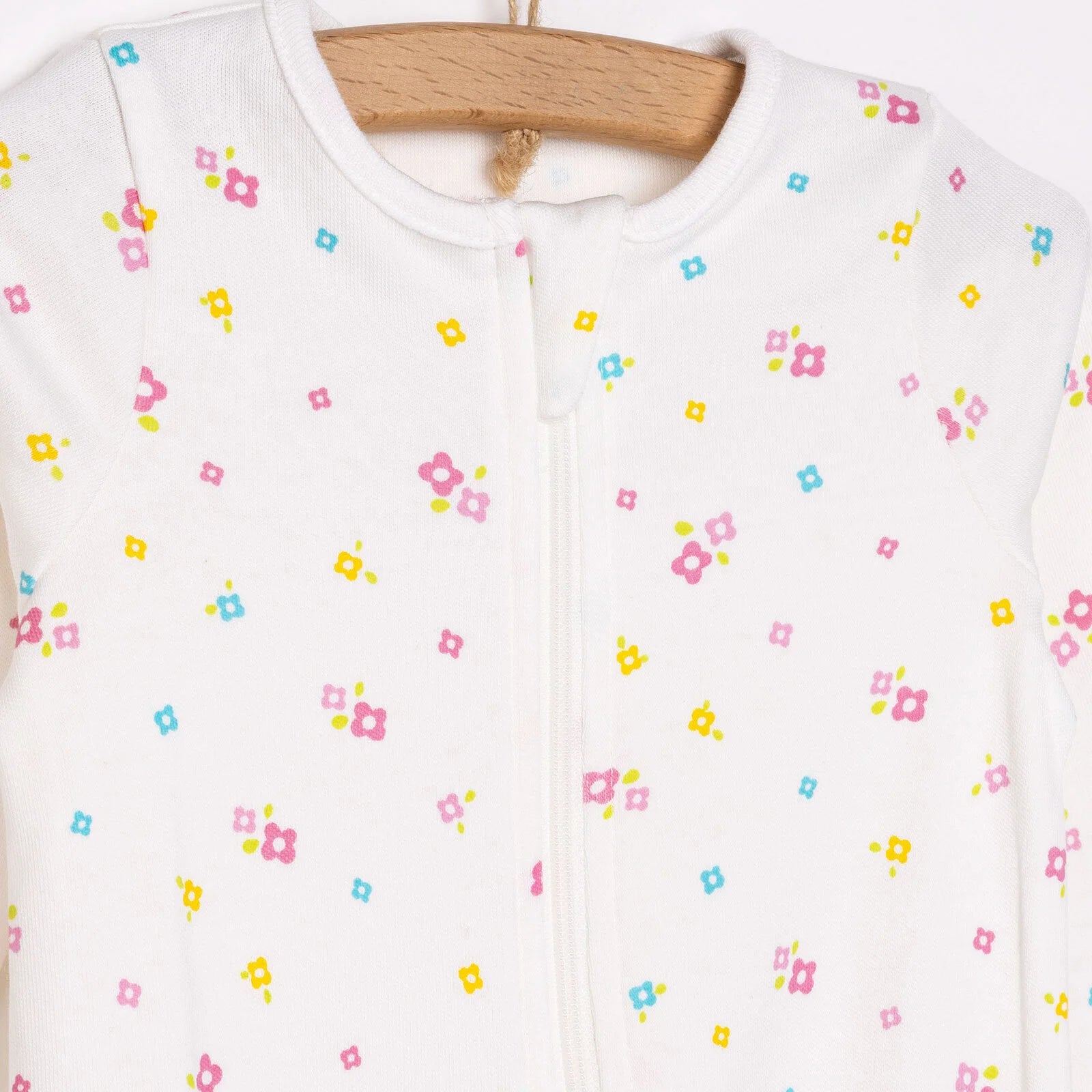 HelloBaby Newborn Girl Footed Jumpsuit - Ecru - ebebek - Black Friday