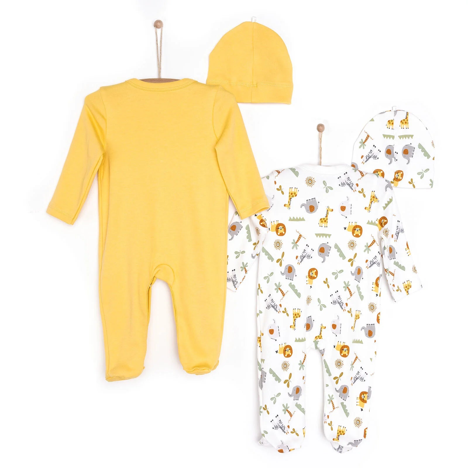 HelloBaby Newborn 2pcs Jumpsuit - Hat - Green - ebebek - Black Friday