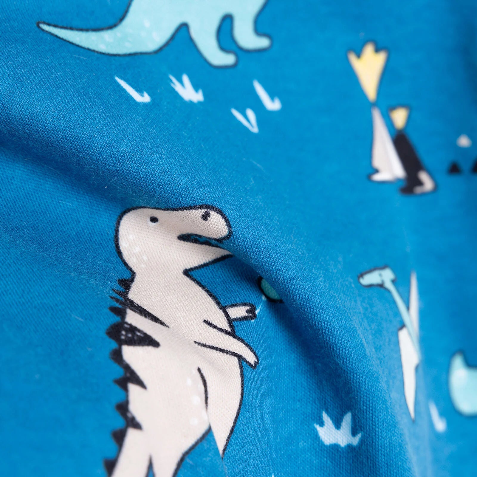 HelloBaby Boy Dino Printed Long Sleeve Bodysuit - Blue - ebebek - Black Friday