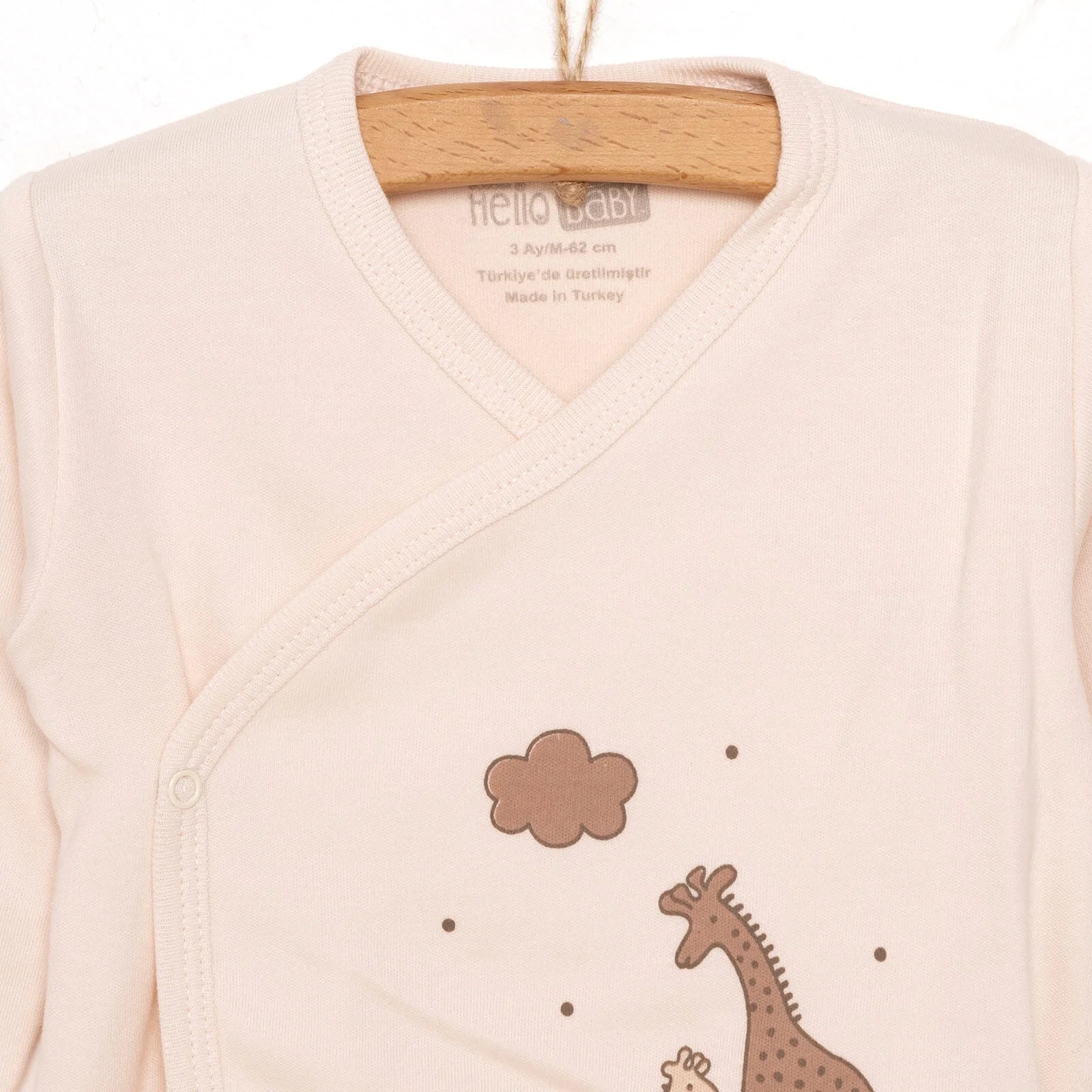 HelloBaby Unisex Top - Hat - Footed Bottom - Ecru - ebebek - Black Friday