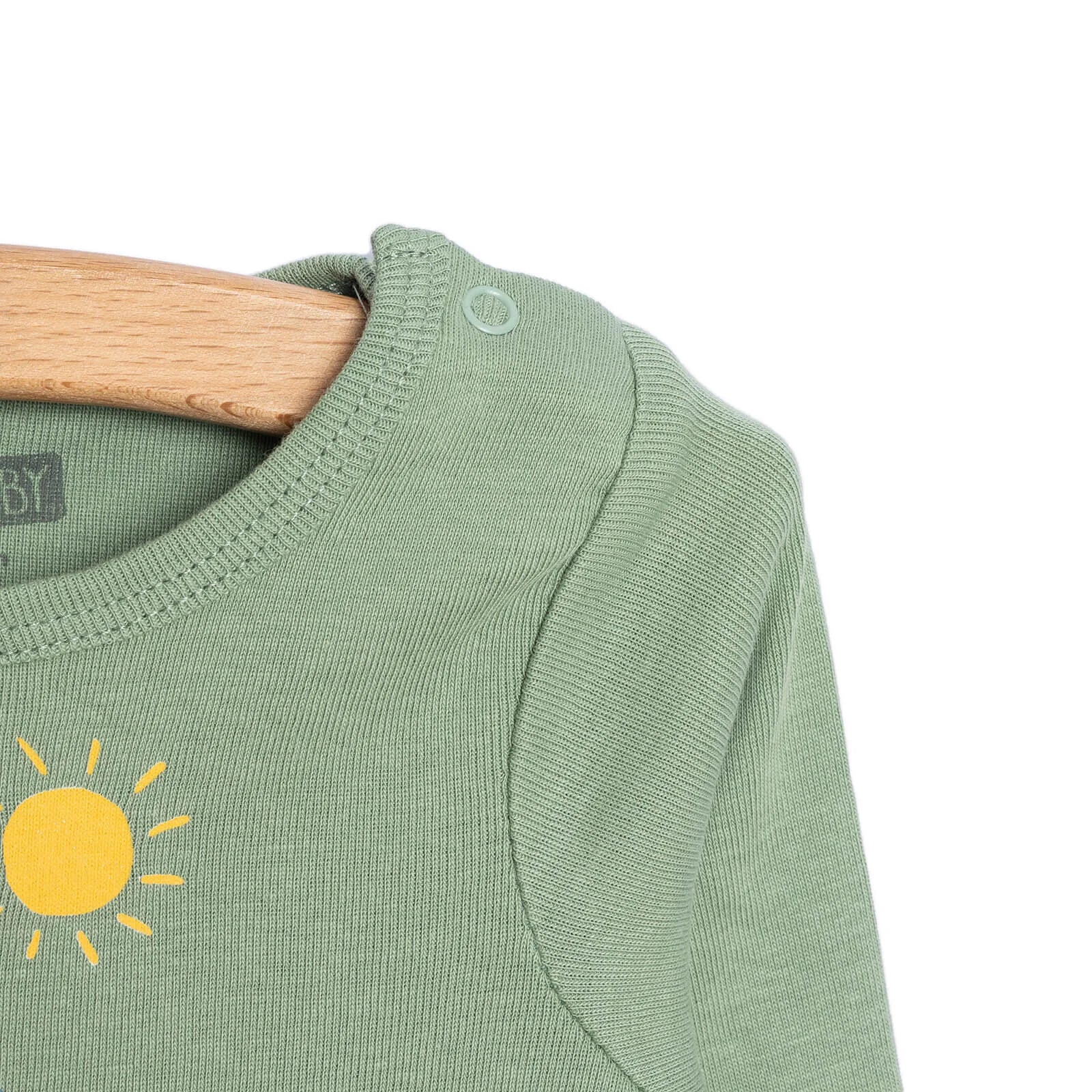 HelloBaby Baby Boy Long Sleeve Bodysuit - Dark Green - ebebek - Black Friday