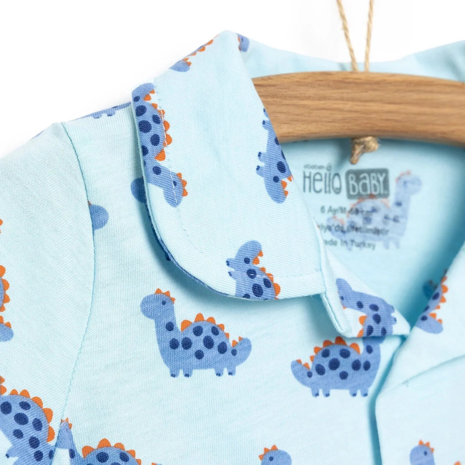 HelloBaby Baby Boy Short Sleeve Pyjamas - Turquois - ebebek - Black Friday