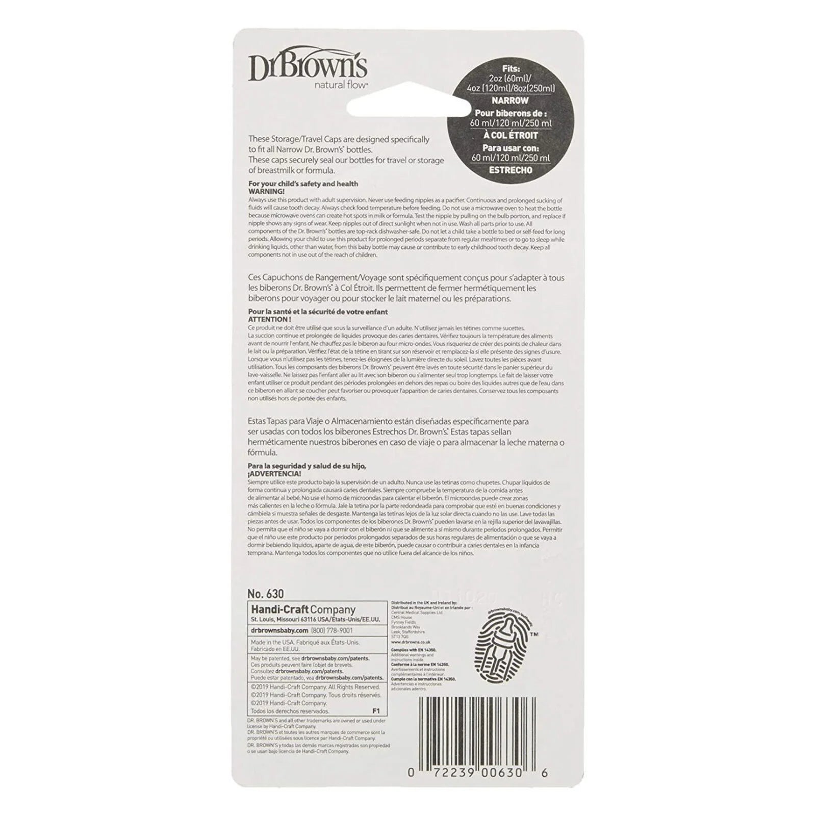 Dr. Brown's Travel Caps Narrow Neck 3 pcs - ebebek - Black Friday