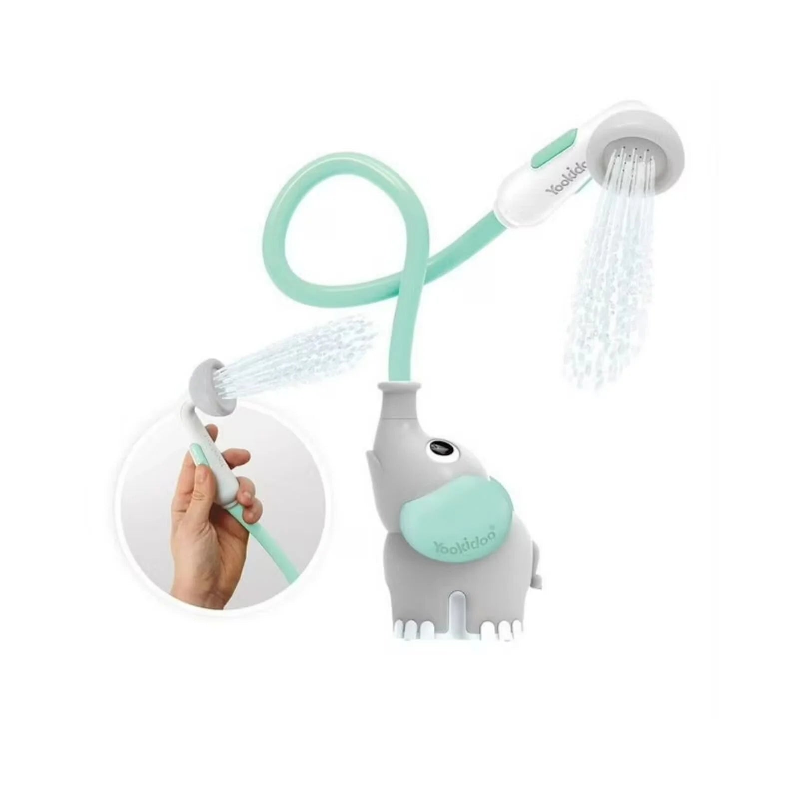 Yookidoo Baby Shower Bath Toy Elephant - Turquoise - ebebek - Black Friday