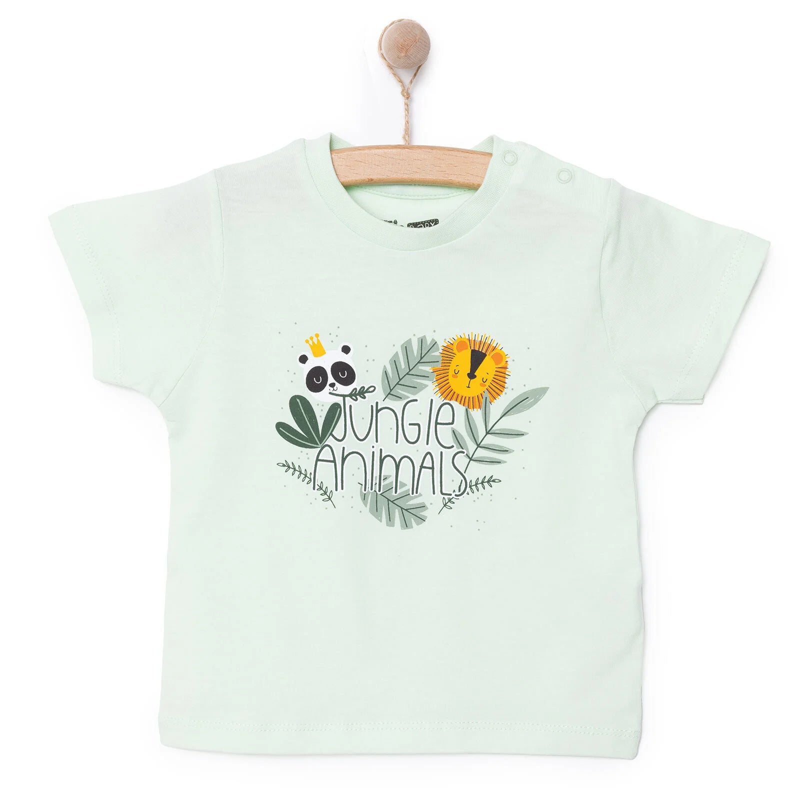 HelloBaby Basic Boy Jungle Animals Tshirt - Light Green - ebebek - Black Friday