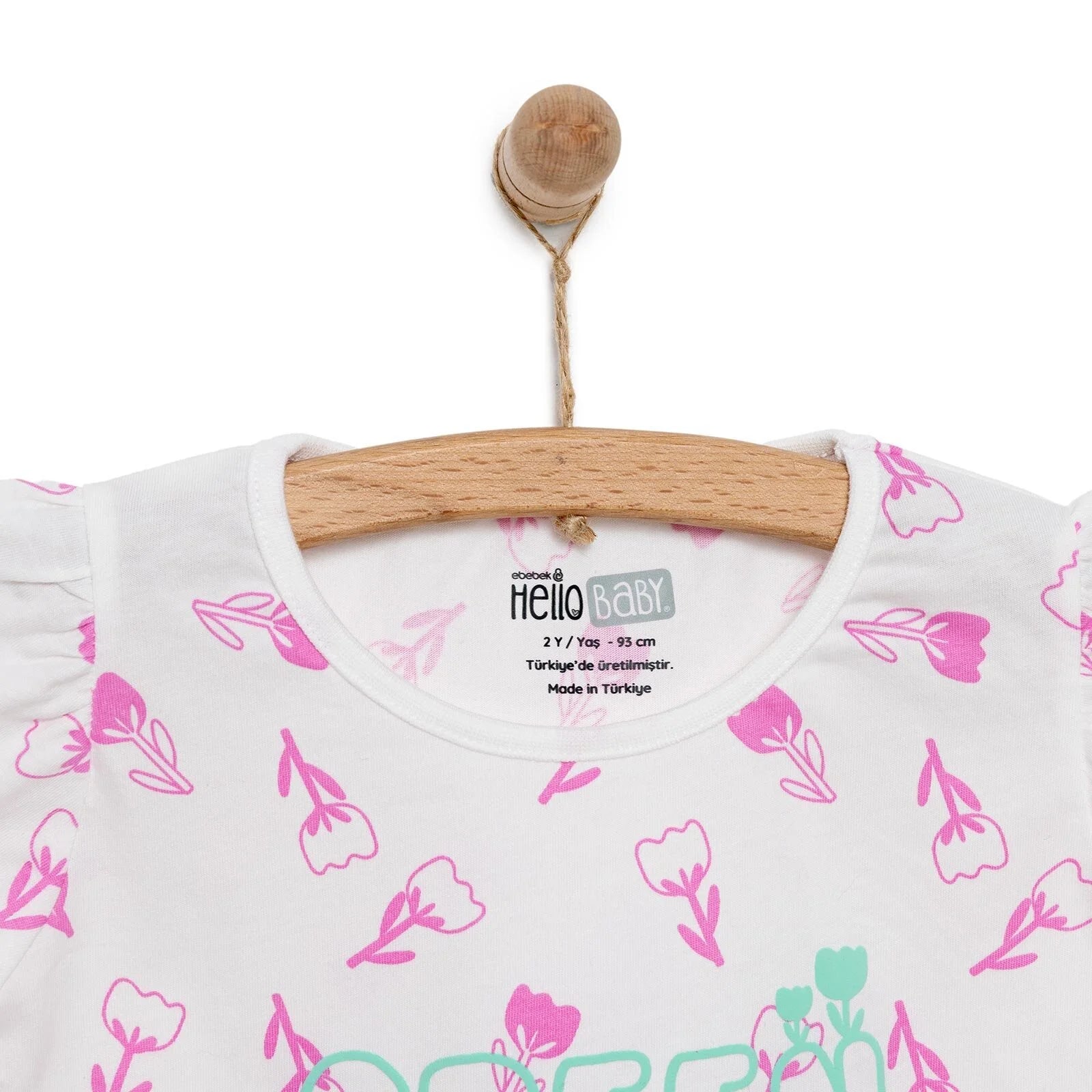 HelloBaby Basic Girl Tulips Patterned Tshirt - Ecru - ebebek - Black Friday