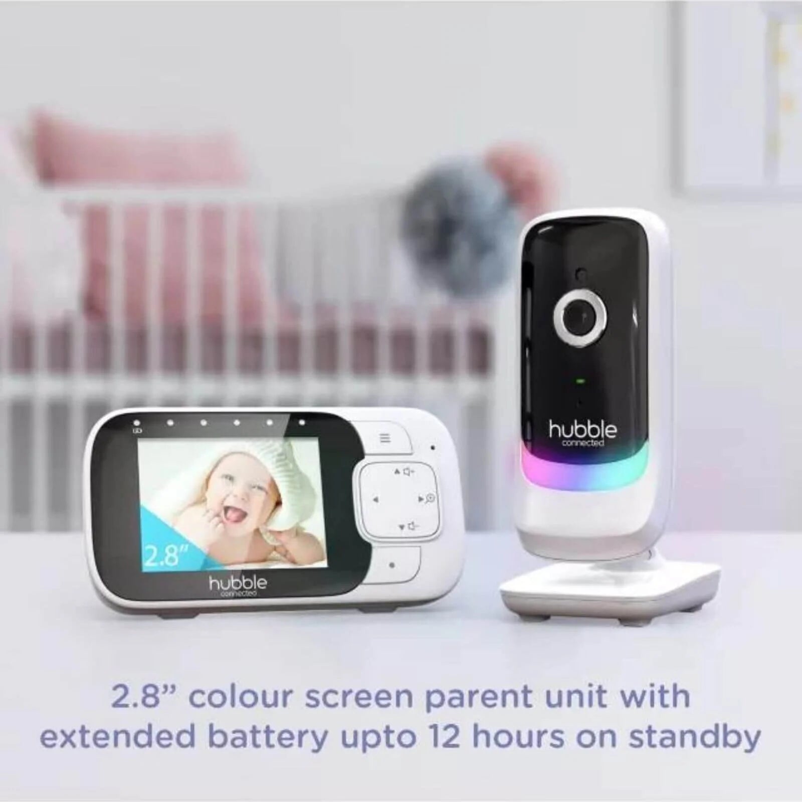 Hubble Nursery Pal Essentials 2.8" Video Baby Monitor White - ebebek - Black Friday