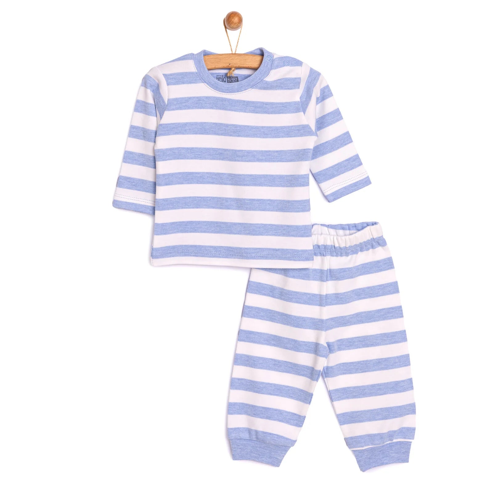 HelloBaby Unisex Sweatshirt - Footless Bottom - Blue - ebebek - Black Friday