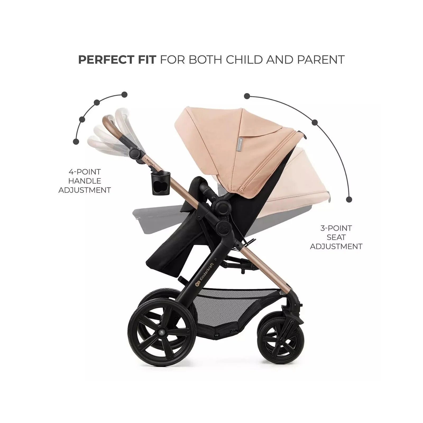 Kinderkraft Moov 2 3 - in - 1 Travel System - Beige - ebebek - Black Friday