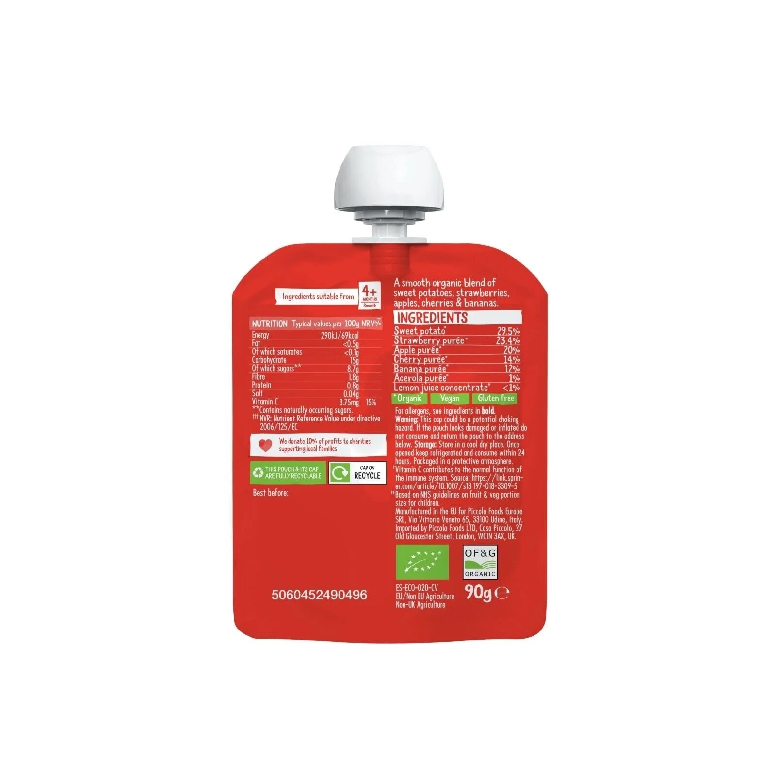 Piccolo Organic Red & Go 6+ months 360g (4x90g) - ebebek - Black Friday