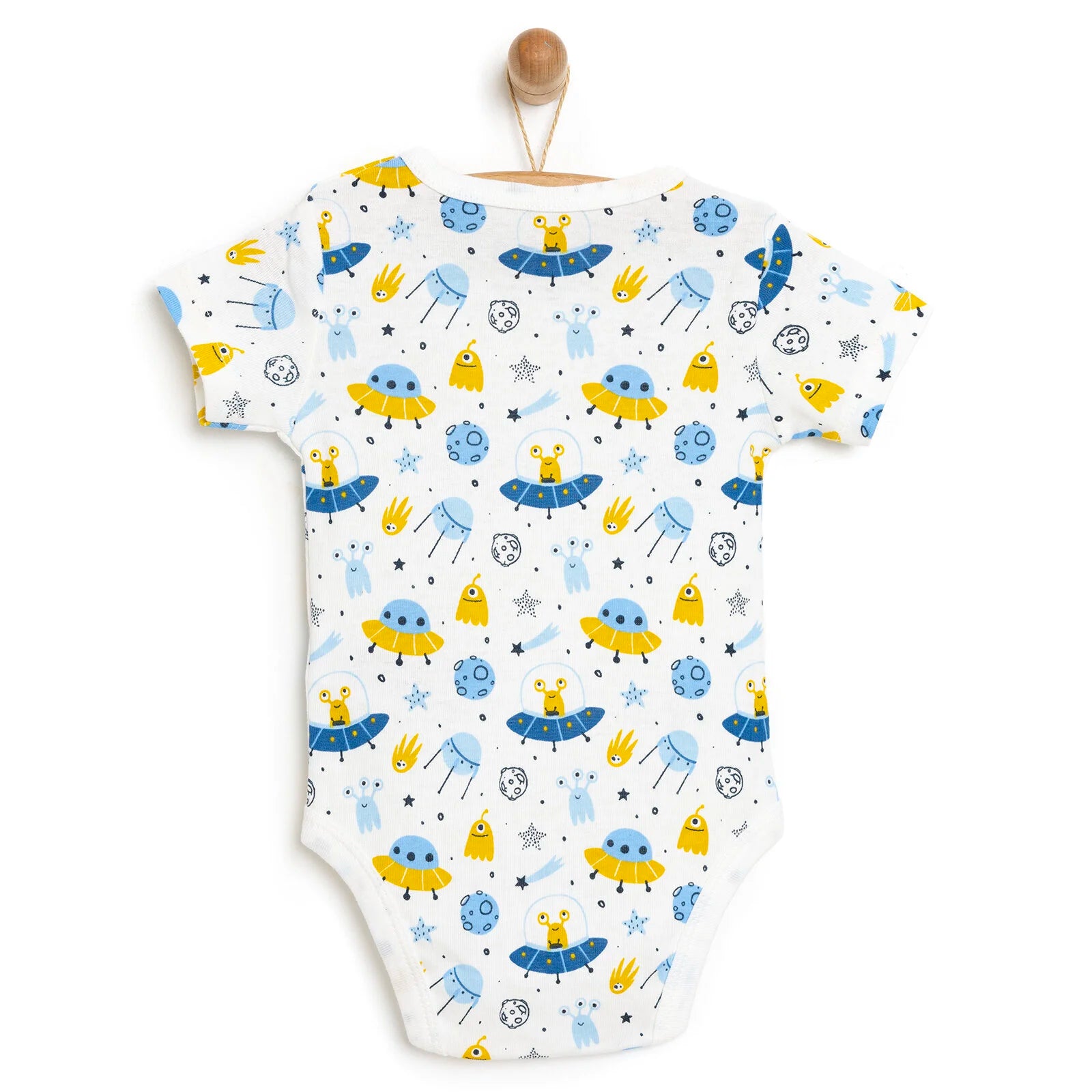 HelloBaby Baby Boy Short Sleeve Body - White - ebebek - Black Friday