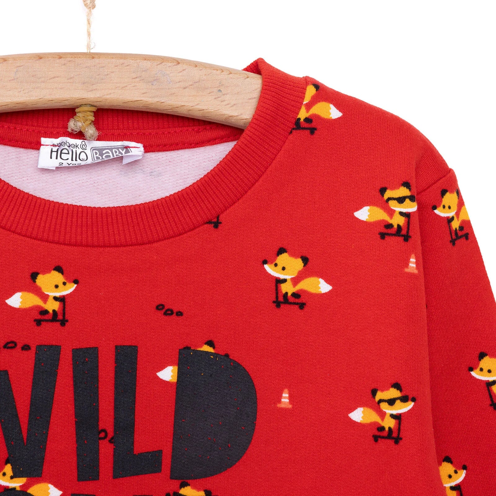 HelloBaby Basic Low Raised Wind One Printed Sweatshirt - Printed - ebebek - Black Friday