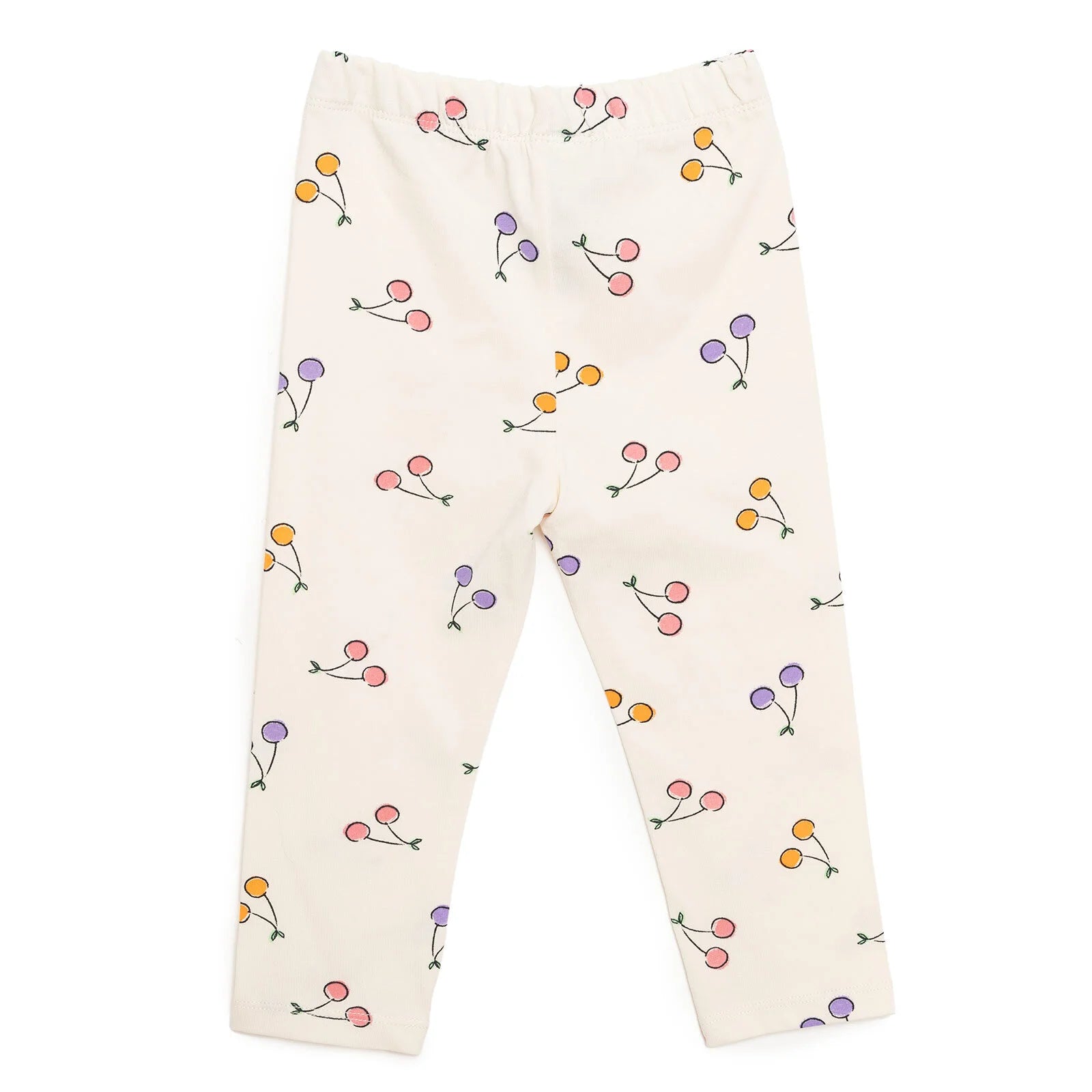 HelloBaby Girl Cherry Patterned Leggings - Ecru - ebebek - Black Friday