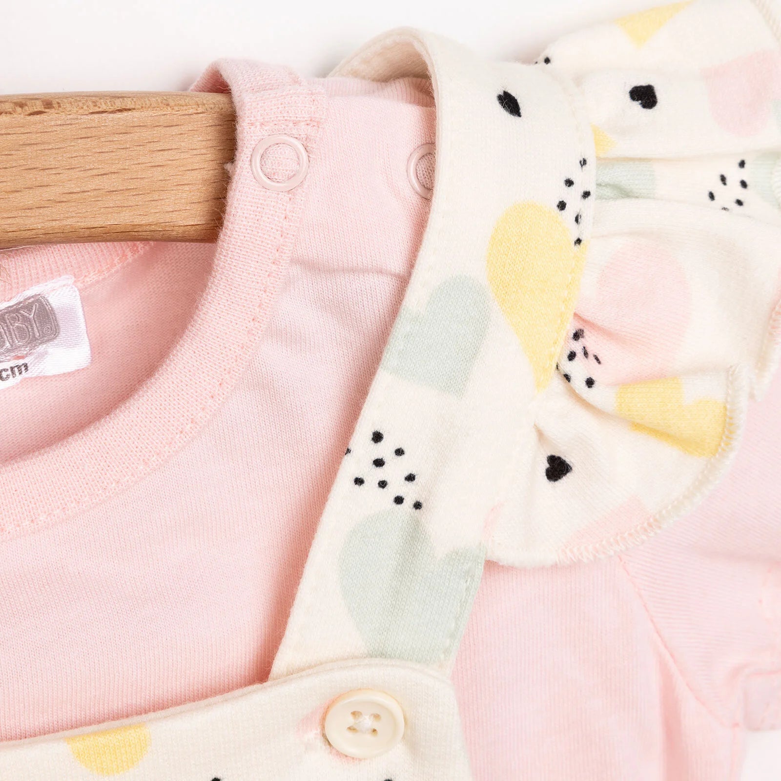 HelloBaby Basic Girl Hearts Patterned Overall - Light Pink - ebebek - Black Friday