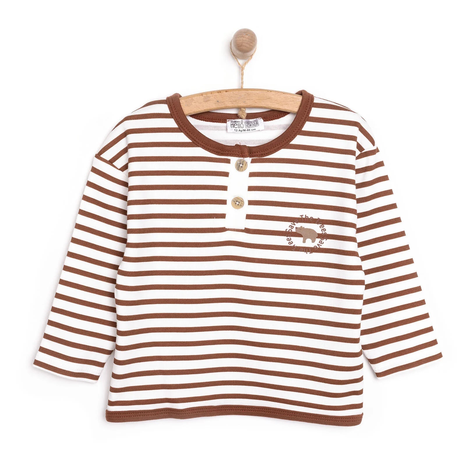 HelloBaby Forest Camp Baby Boy Sweatshirt - Ecru - ebebek - Black Friday