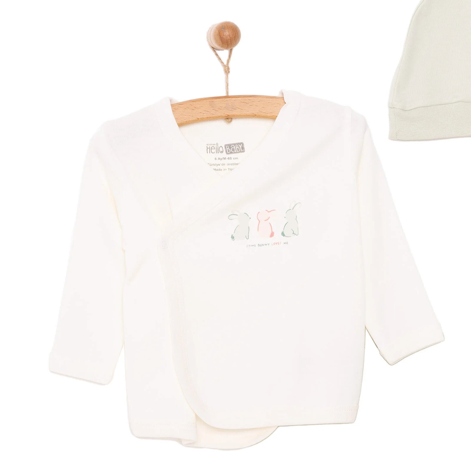 HelloBaby Newborn Baby Top - Hat - Footed Bottom - Ecru - ebebek - Black Friday