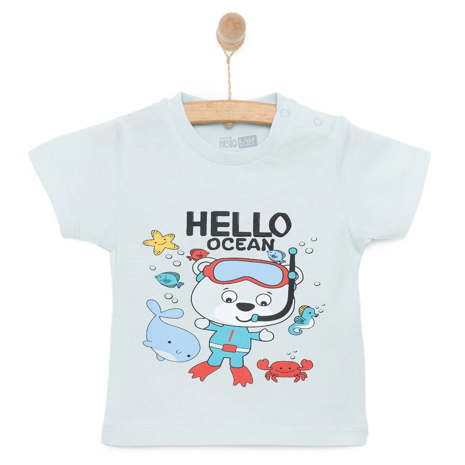 HelloBaby Baby Boy Basic Tshirt - Blue - ebebek - Black Friday