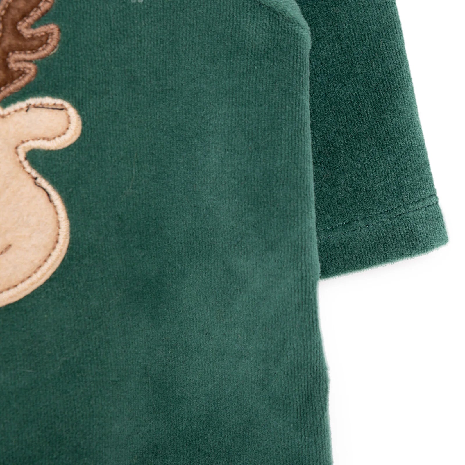 HelloBaby Newborn Unisex Embroidered Velvet Rompers - Green - ebebek - Black Friday