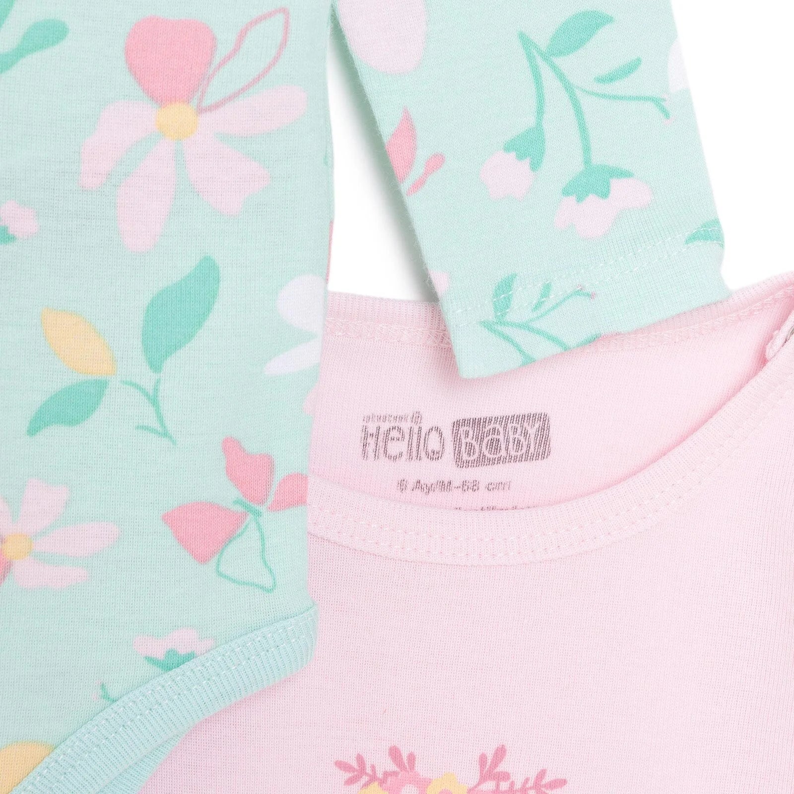 HelloBaby Girl 2 - Pack Long Sleeve Bodysuit - Light Pink - ebebek - Black Friday