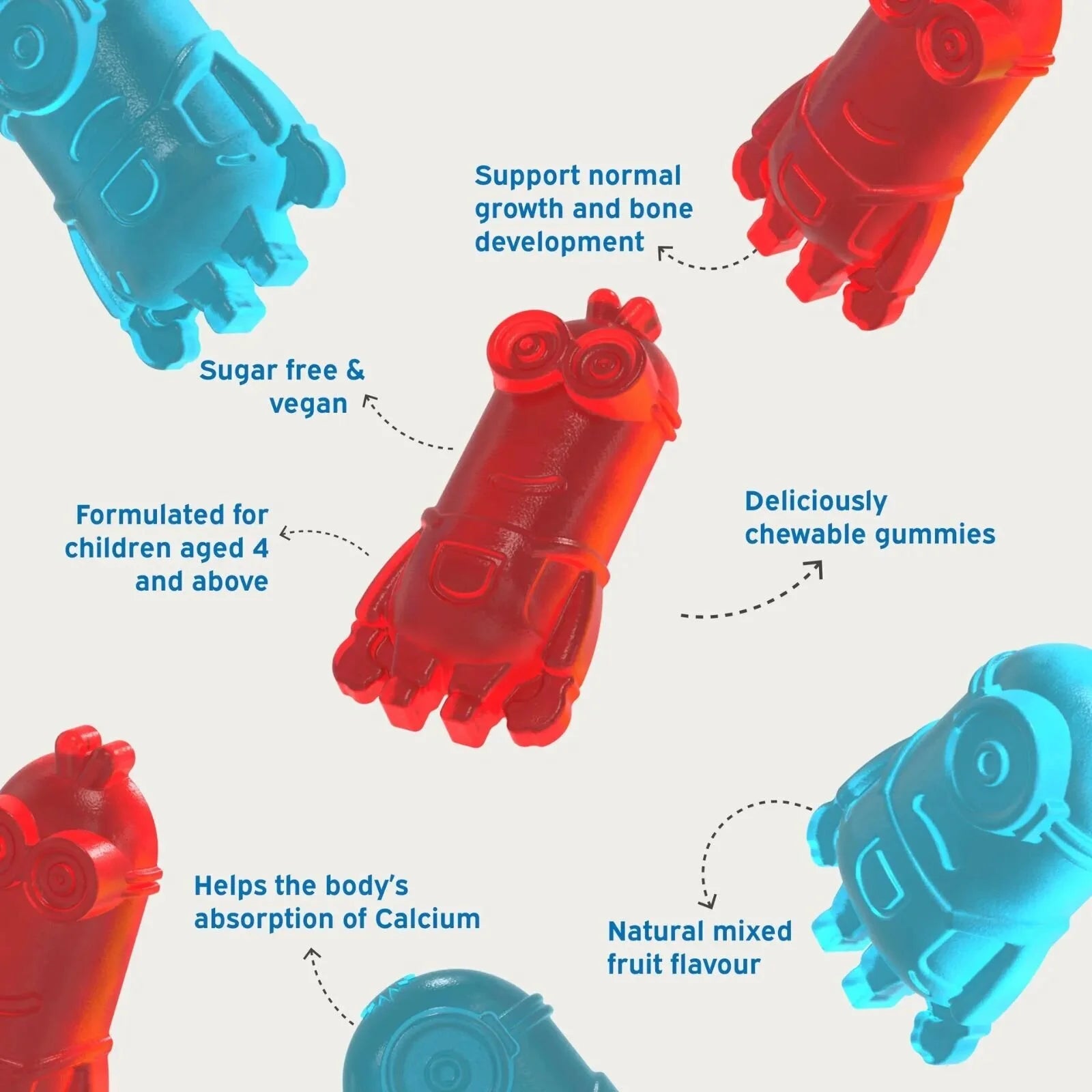 Nutriburst Minions Mighty Bones Vitamins 4+ years 60 pcs - ebebek - Black Friday