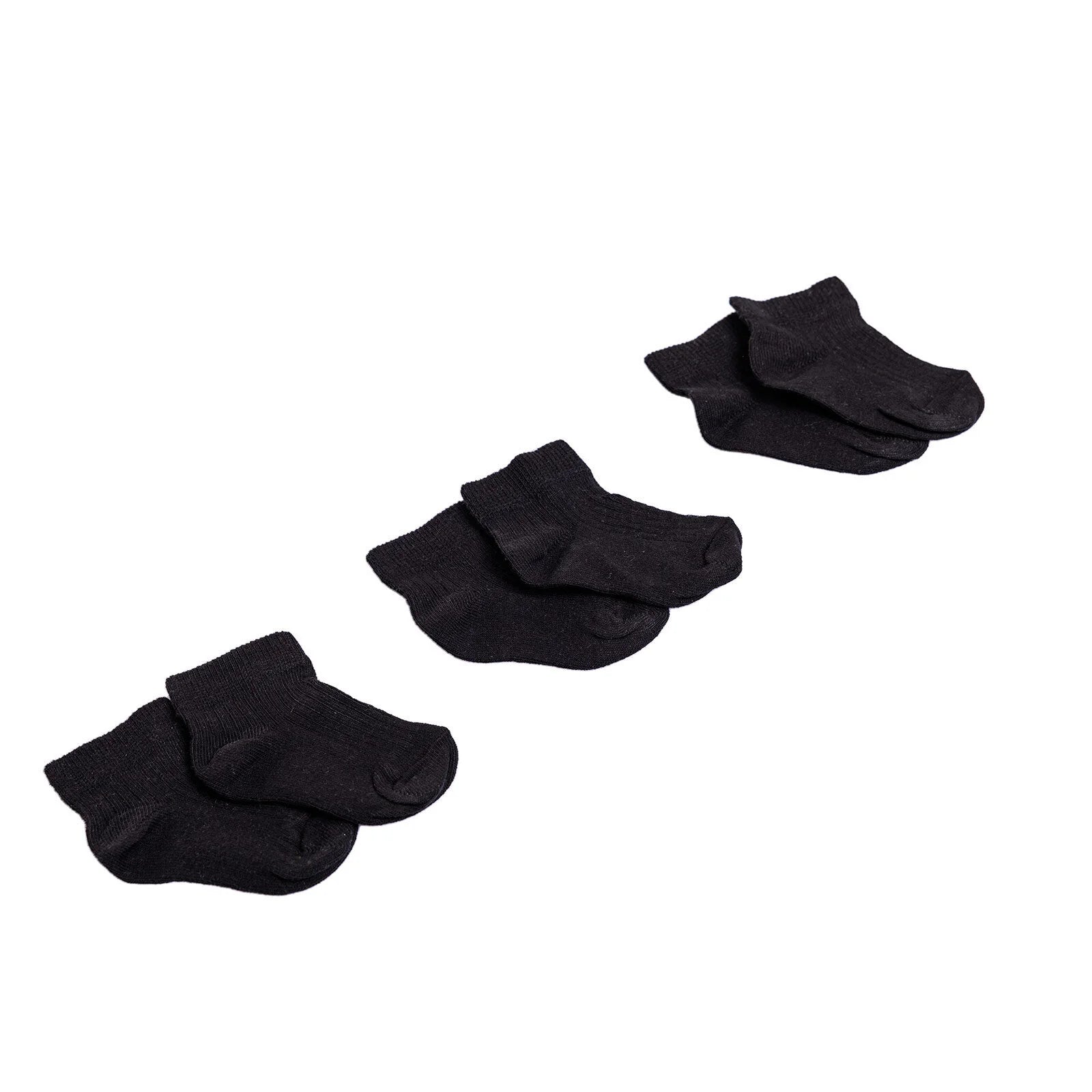 HelloBaby Unisex Pack of 3 Socks - Black - ebebek - Black Friday