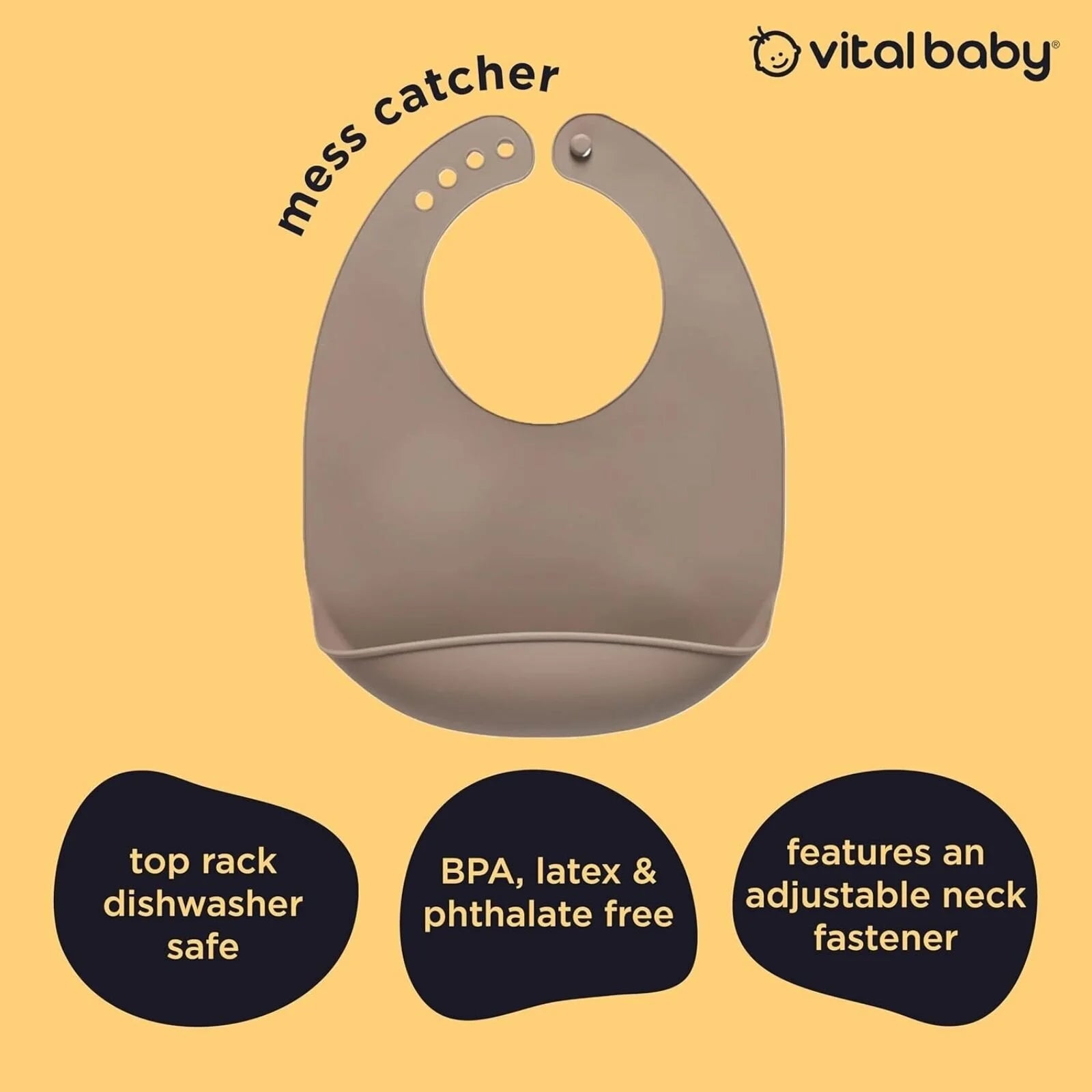 Vital Baby Nourish Mess Catcher - Natural Stone - ebebek - Black Friday