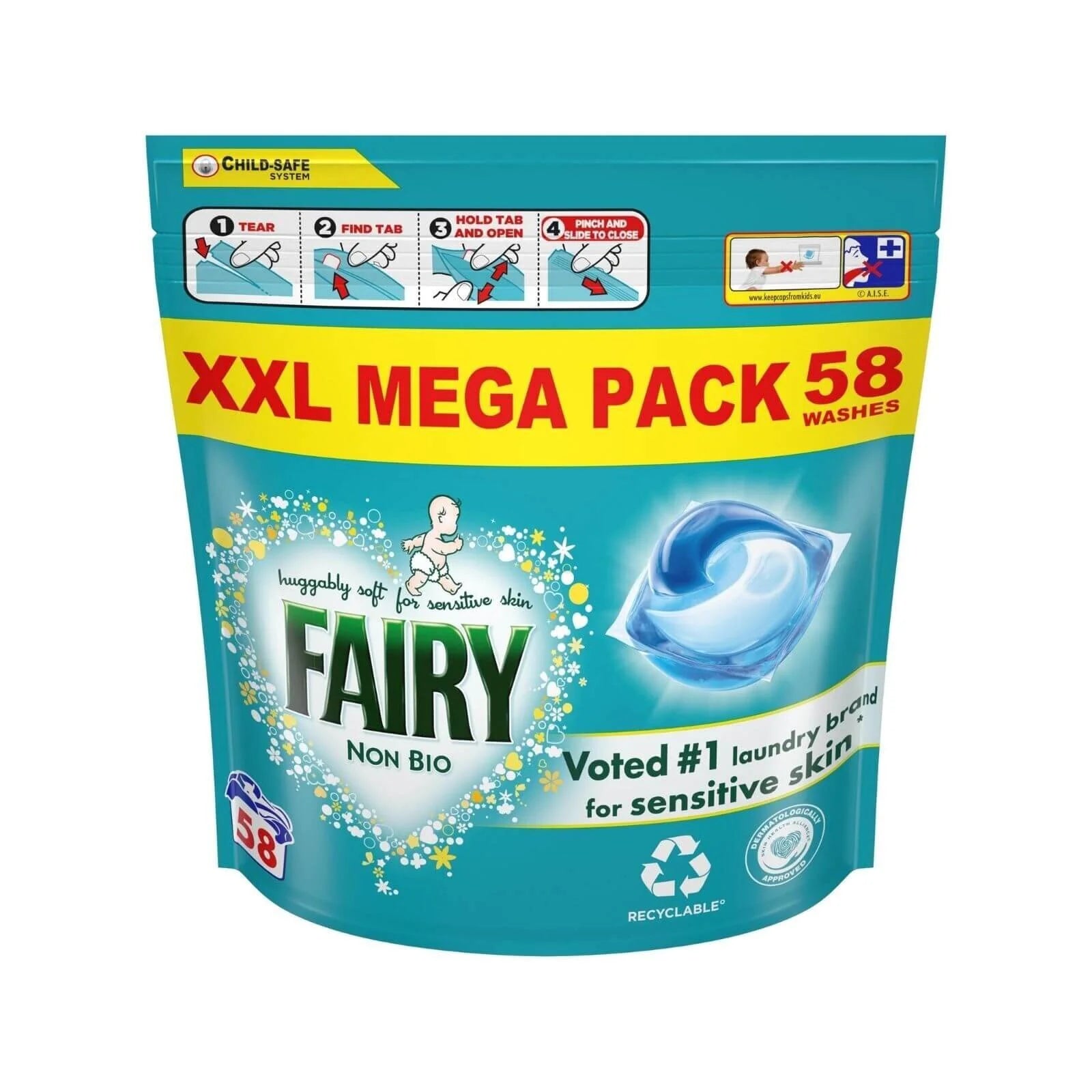 Fairy Non Bio Pods for Sensitive Skin 58 Tablets - ebebek - Black Friday