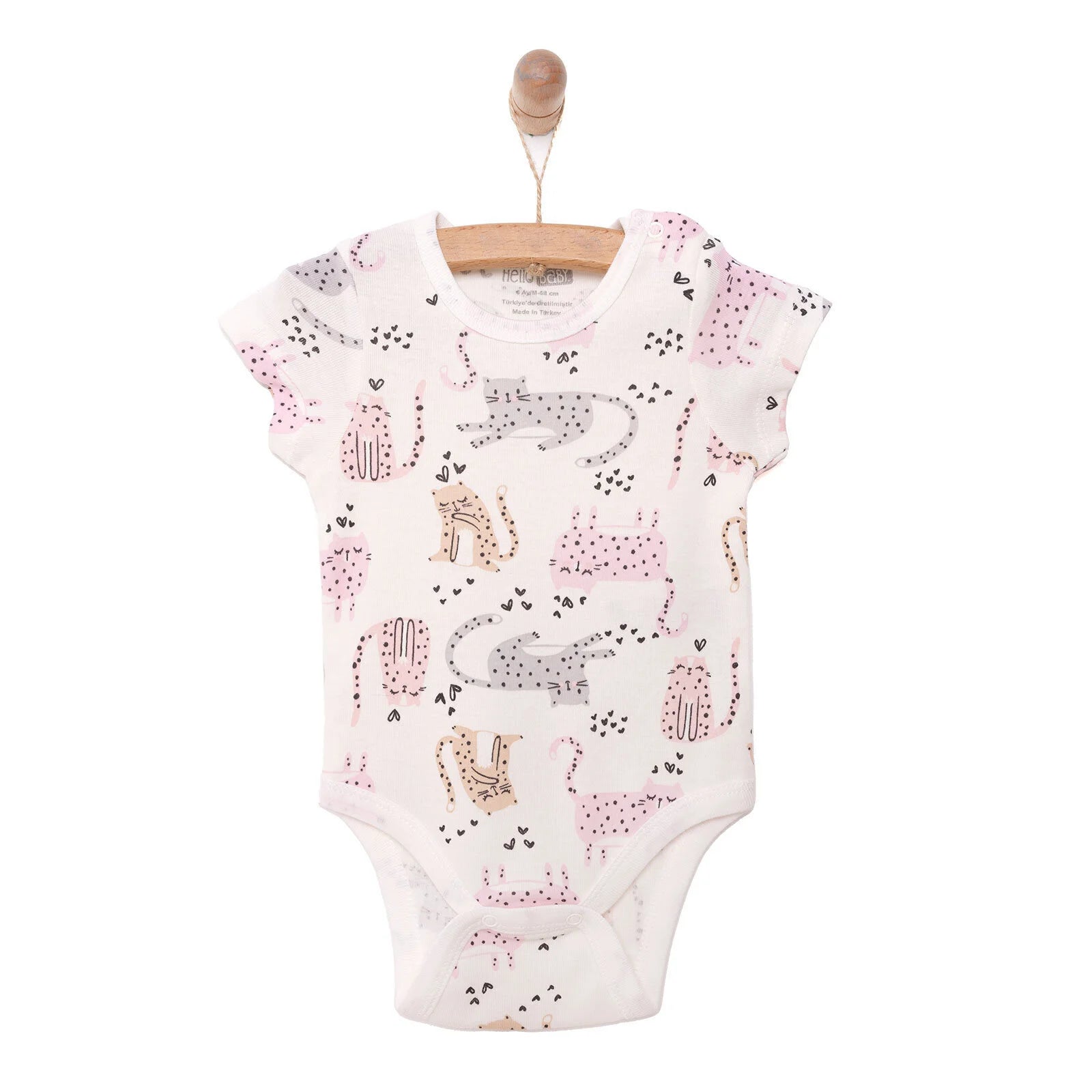 HelloBaby Baby Girl Short Sleeve Body - Ecru - ebebek - Black Friday