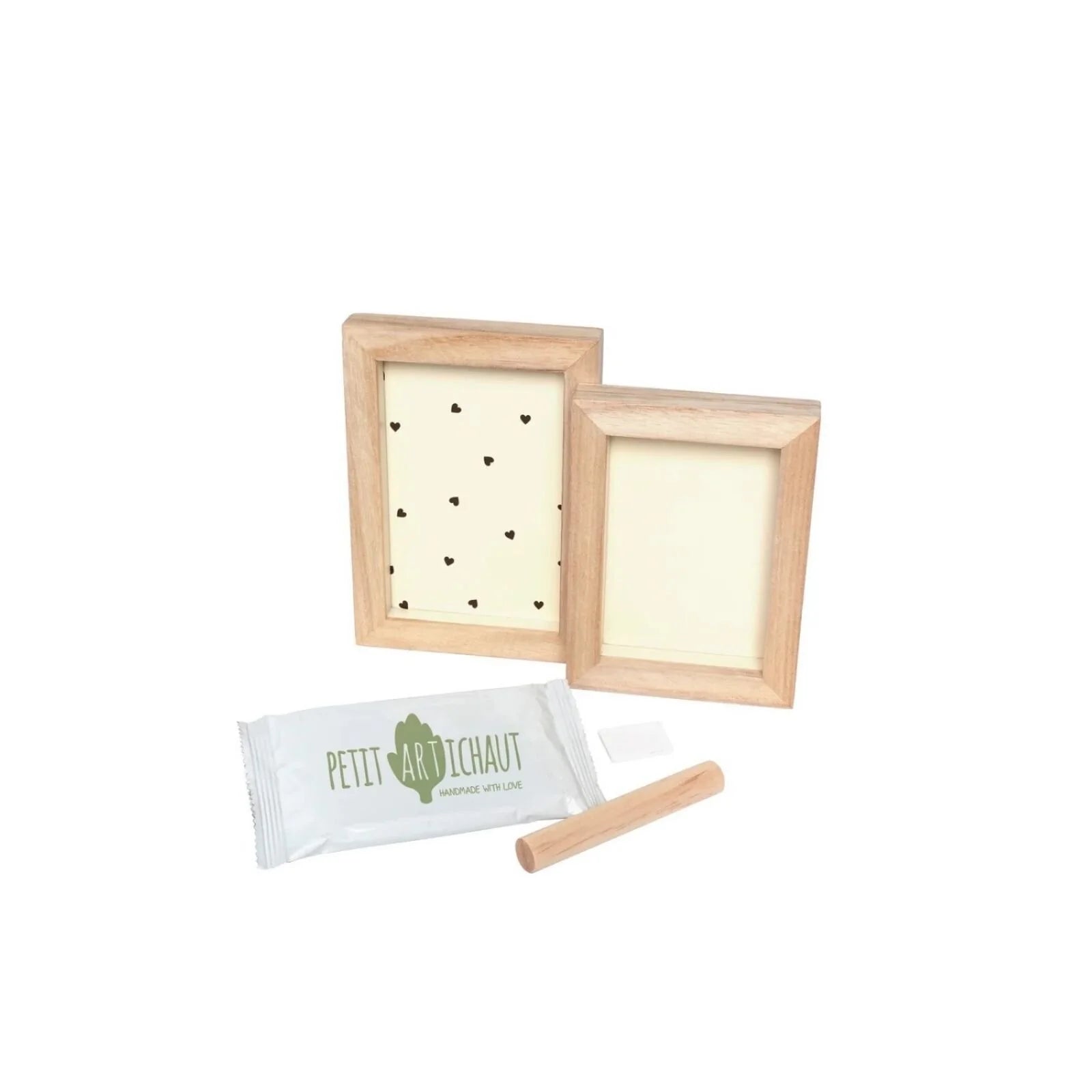 Petit Artichaut Duo Frame with Hand & Foot Imprints - Jolis Coeurs - ebebek - Black Friday