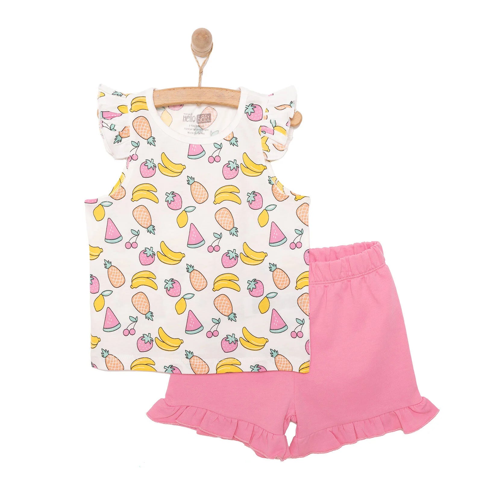 HelloBaby Basic Girl Fruits Patterned Tshirt - Printed - ebebek - Black Friday