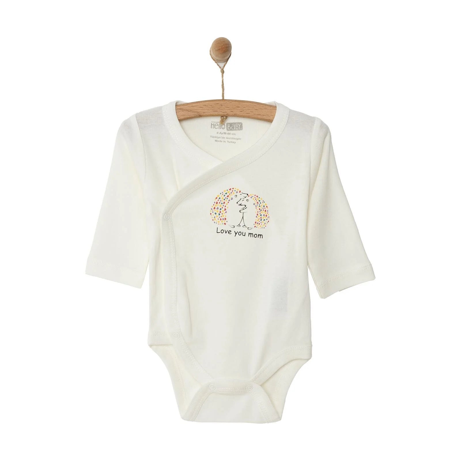 HelloBaby Long Sleeve Bodysuit - Ecru - ebebek - Black Friday