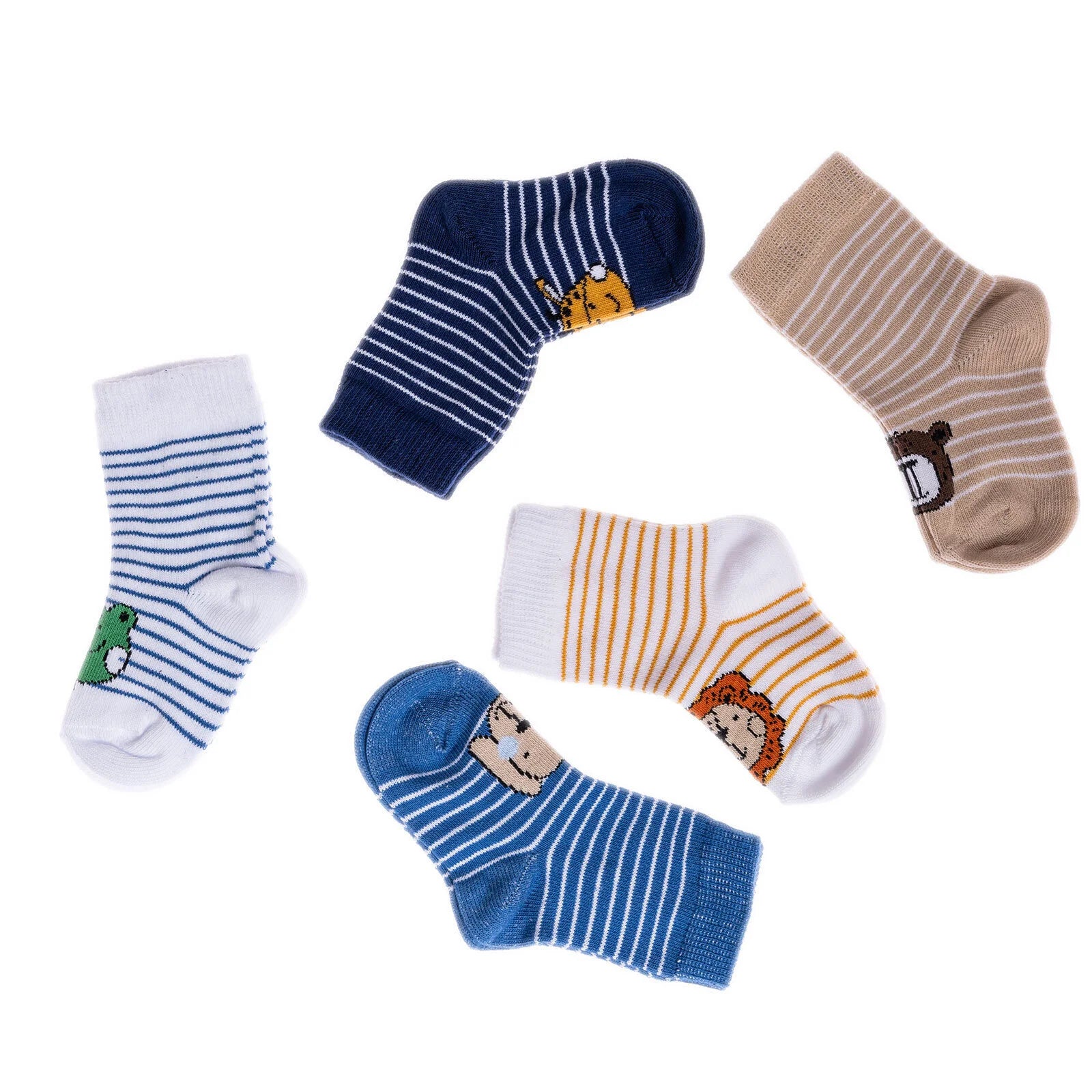 HelloBaby Ankle Socks 5 pcs - Blue Printed - ebebek - Black Friday