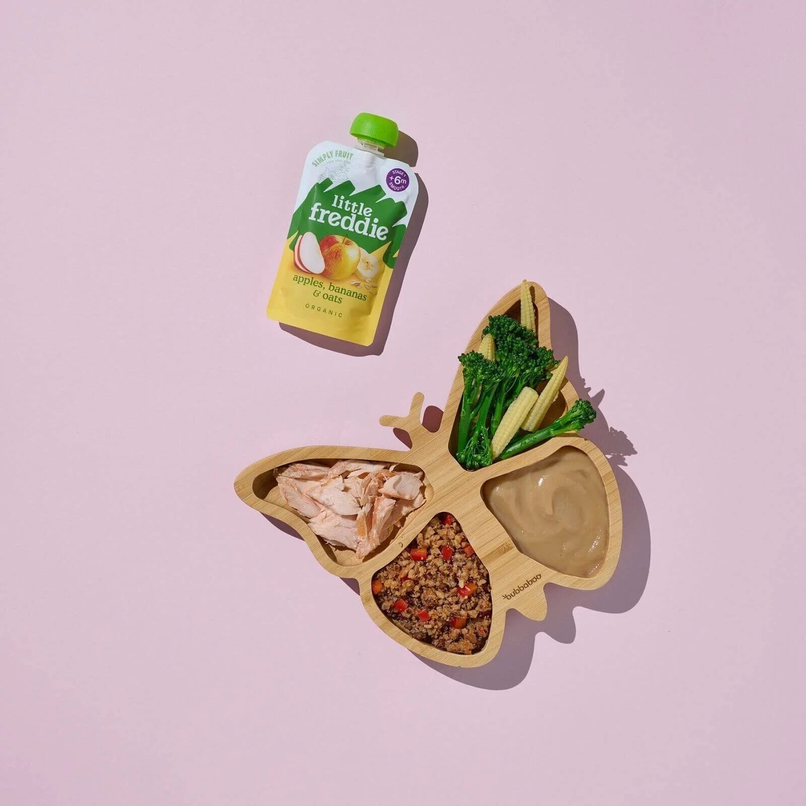 Little Freddie Organic Apples Bananas & Oats Baby Food Pouch 6+ months 100g - ebebek - Black Friday