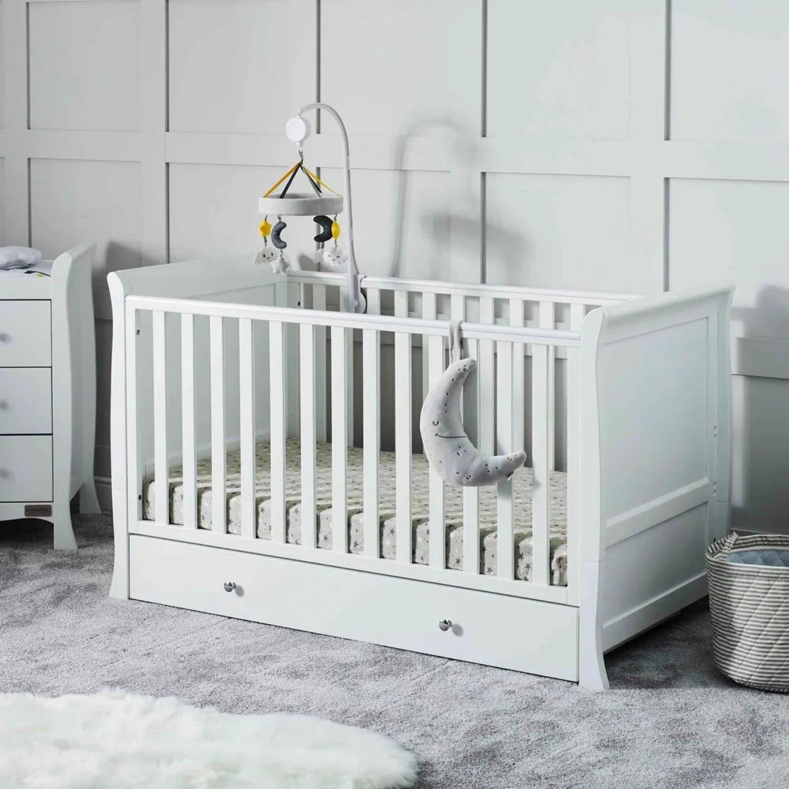 Ickle Bubba Snowdon Classic Cot Bed White - Premium Pocket Sprung Mattress - ebebek - Black Friday