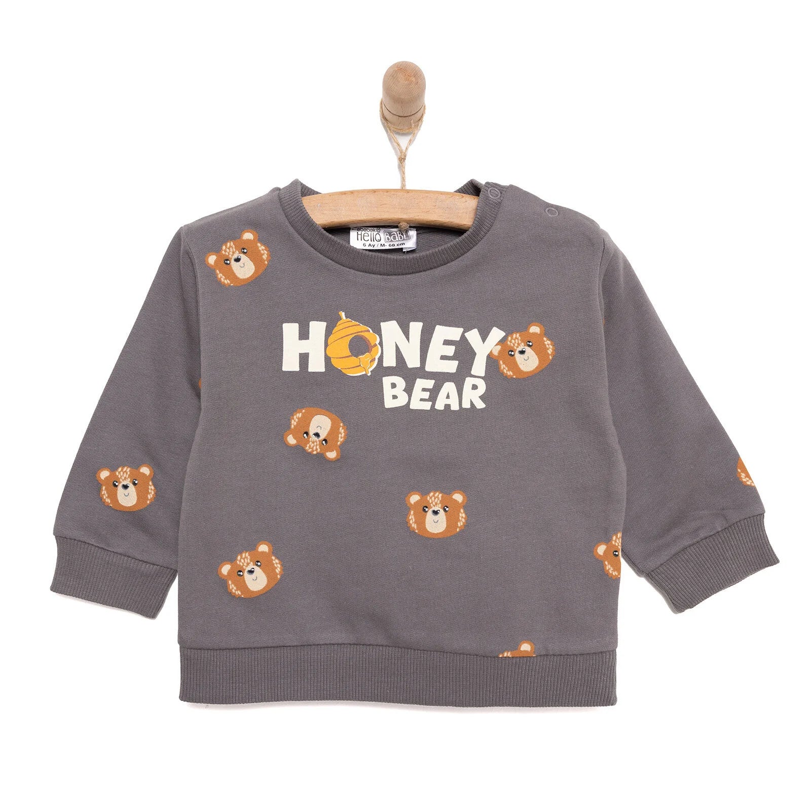 HelloBaby Basic Low Raised Sweatshirt - Printed - ebebek - Black Friday