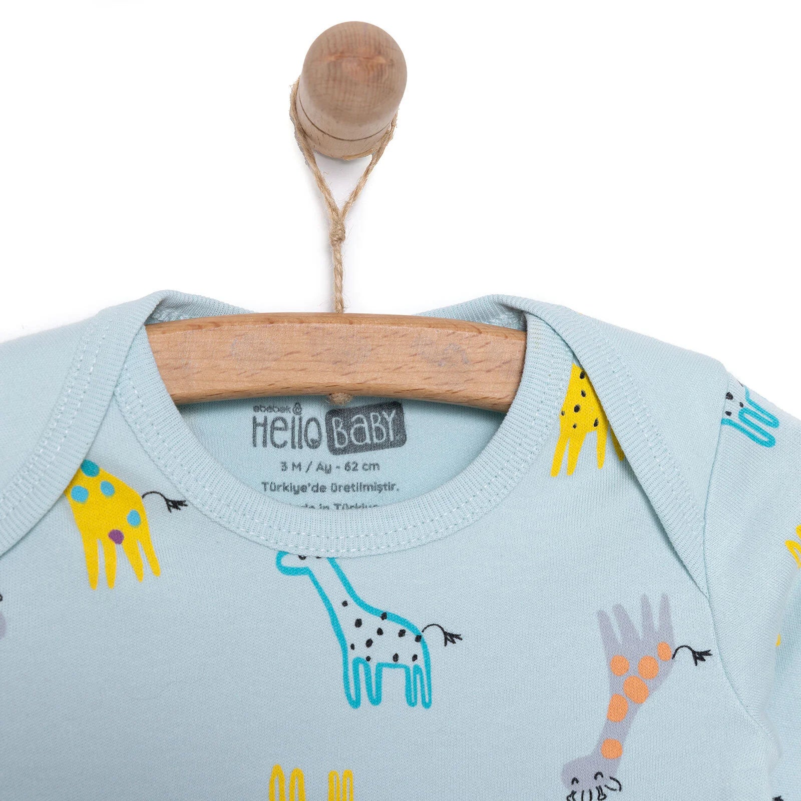 HelloBaby Unisex Body - Footless Bottom - Light Blue - ebebek - Black Friday