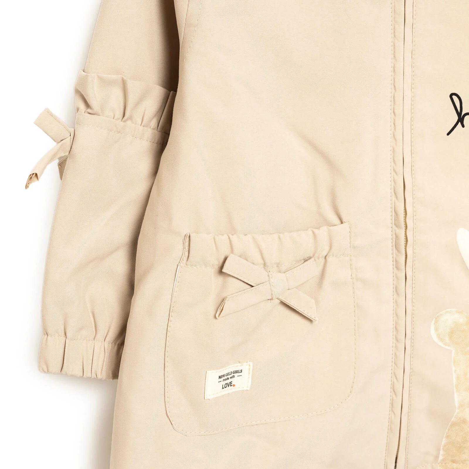 Midimod Basic Baby Girl Hooded Rabbit Raincoat - Beige - ebebek - Black Friday