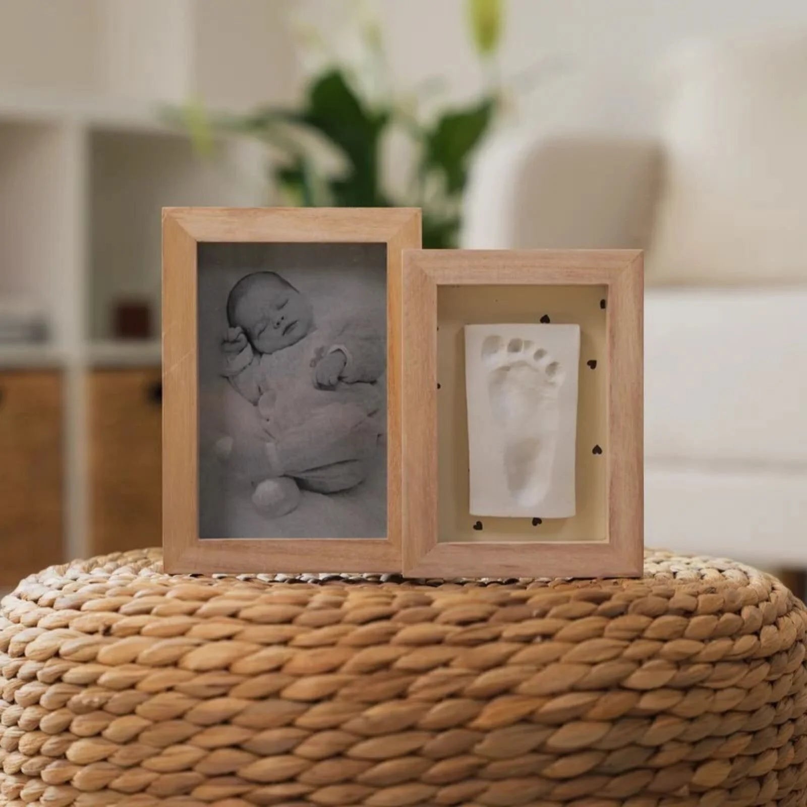 Petit Artichaut Duo Frame with Hand & Foot Imprints - Jolis Coeurs - ebebek - Black Friday