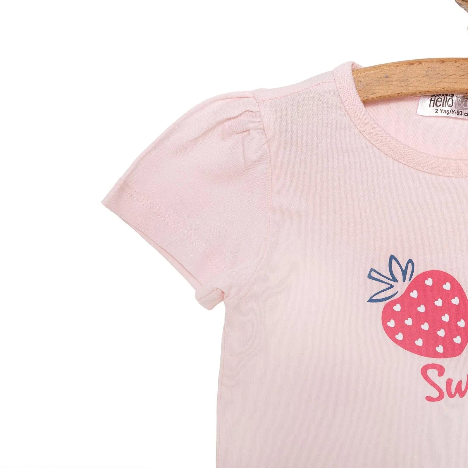HelloBaby Girl Strawberry Patterned T-shirt - Pink - ebebek - Black Friday
