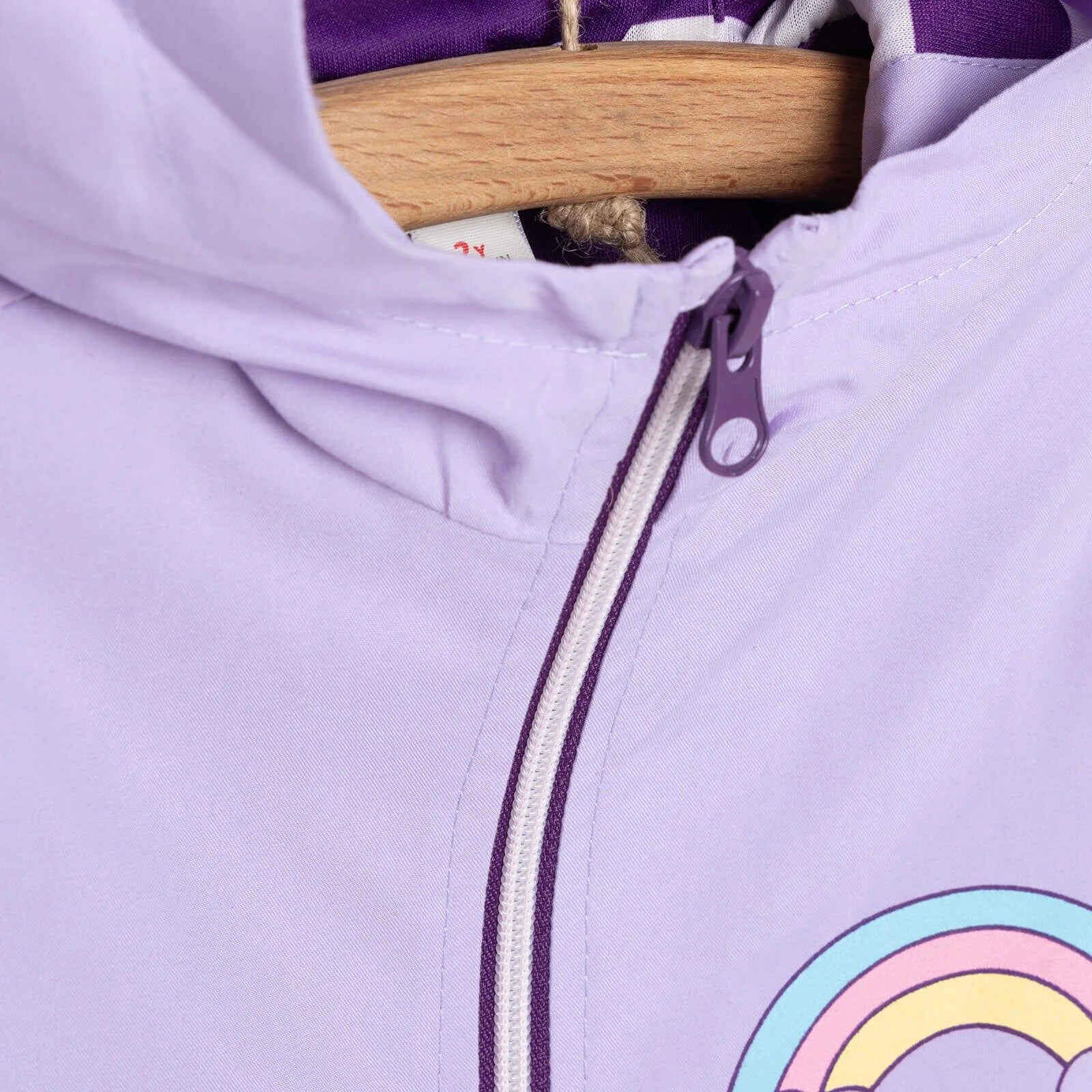 Midimod Basic Unicorn Printed Baby Girl Raincoat - Purple - ebebek - Black Friday