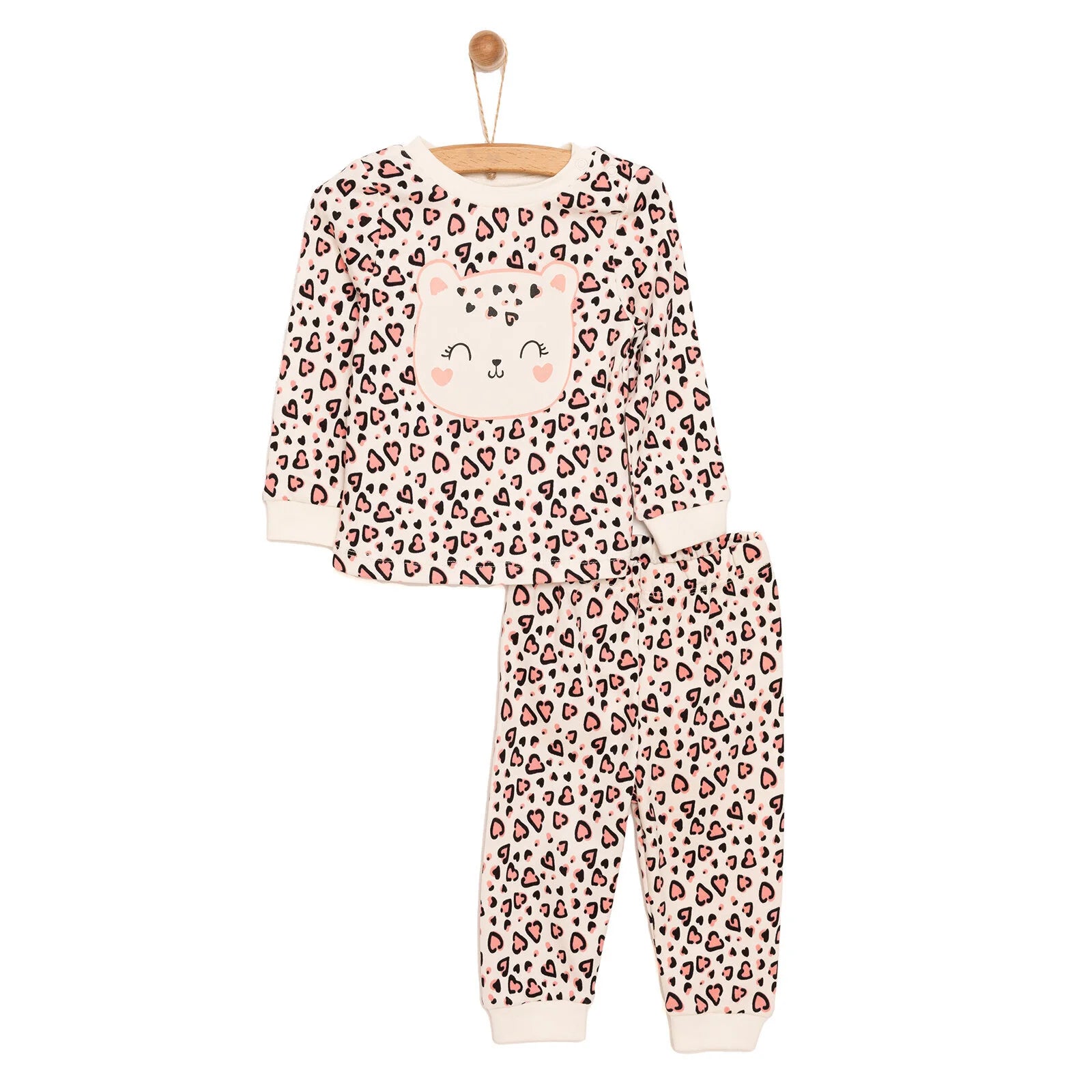 HelloBaby Baby Girl Long Sleeve Pyjamas Set - Ecru - ebebek - Black Friday