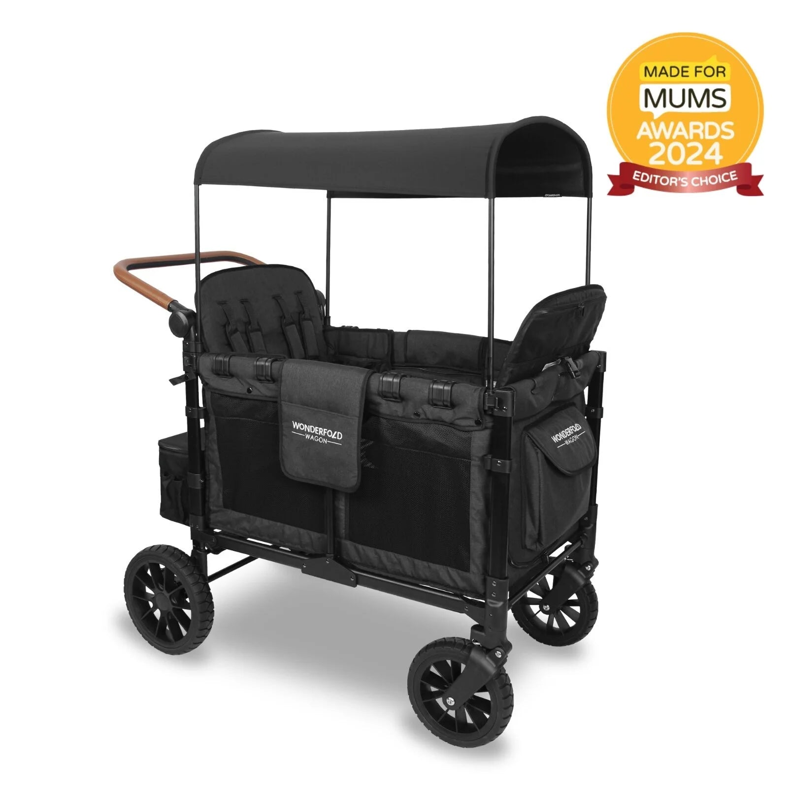 W4 Luxe Quad Stroller Wagon - Volcanic Black - ebebek - Black Friday