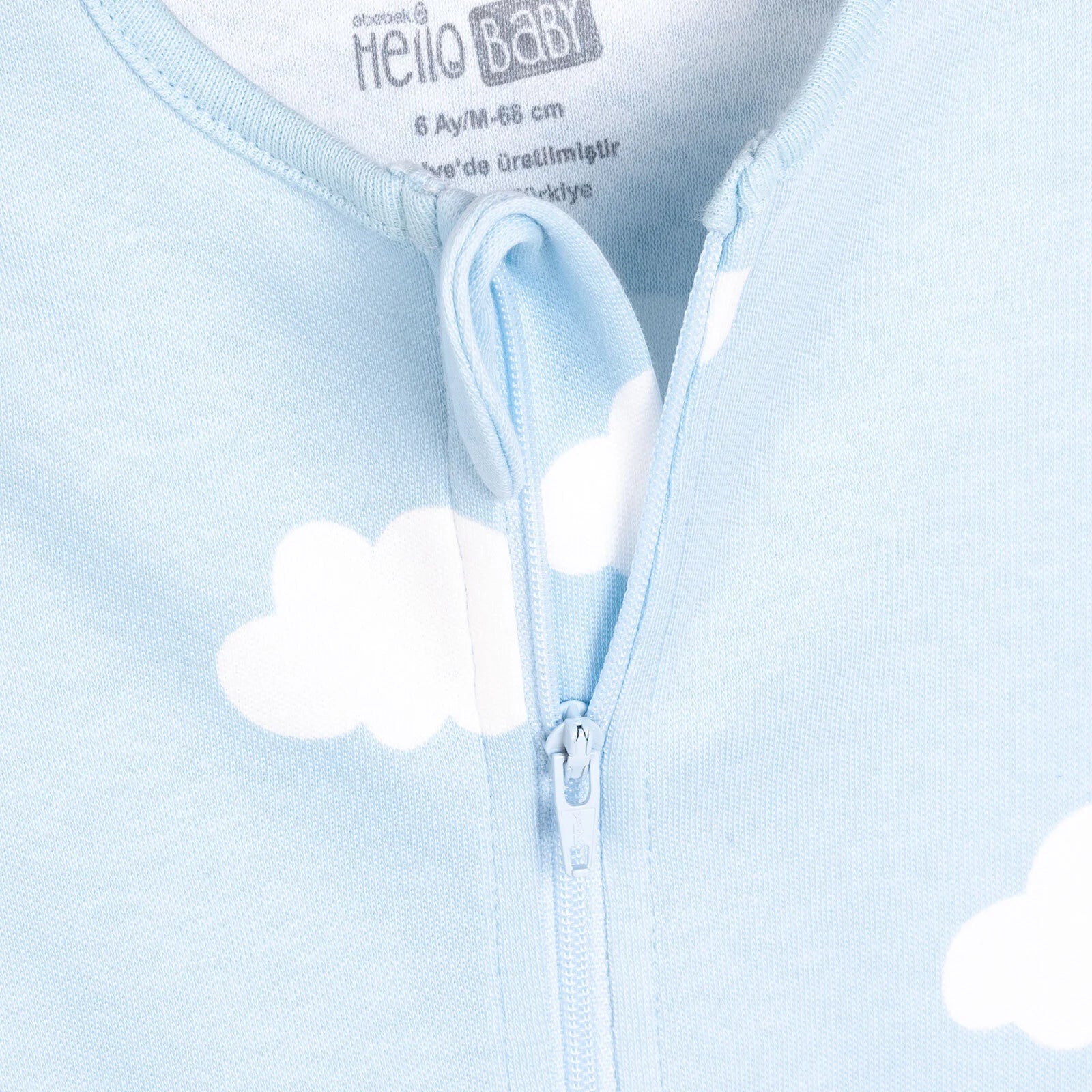 HelloBaby Newborn Baby Boy Footed Jumpsuit - Light Blue - ebebek - Black Friday