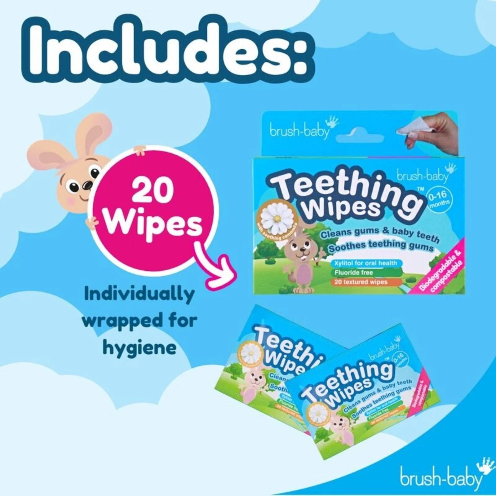 brush - baby Biodegradable Teething Wipes From Birth - ebebek - Black Friday