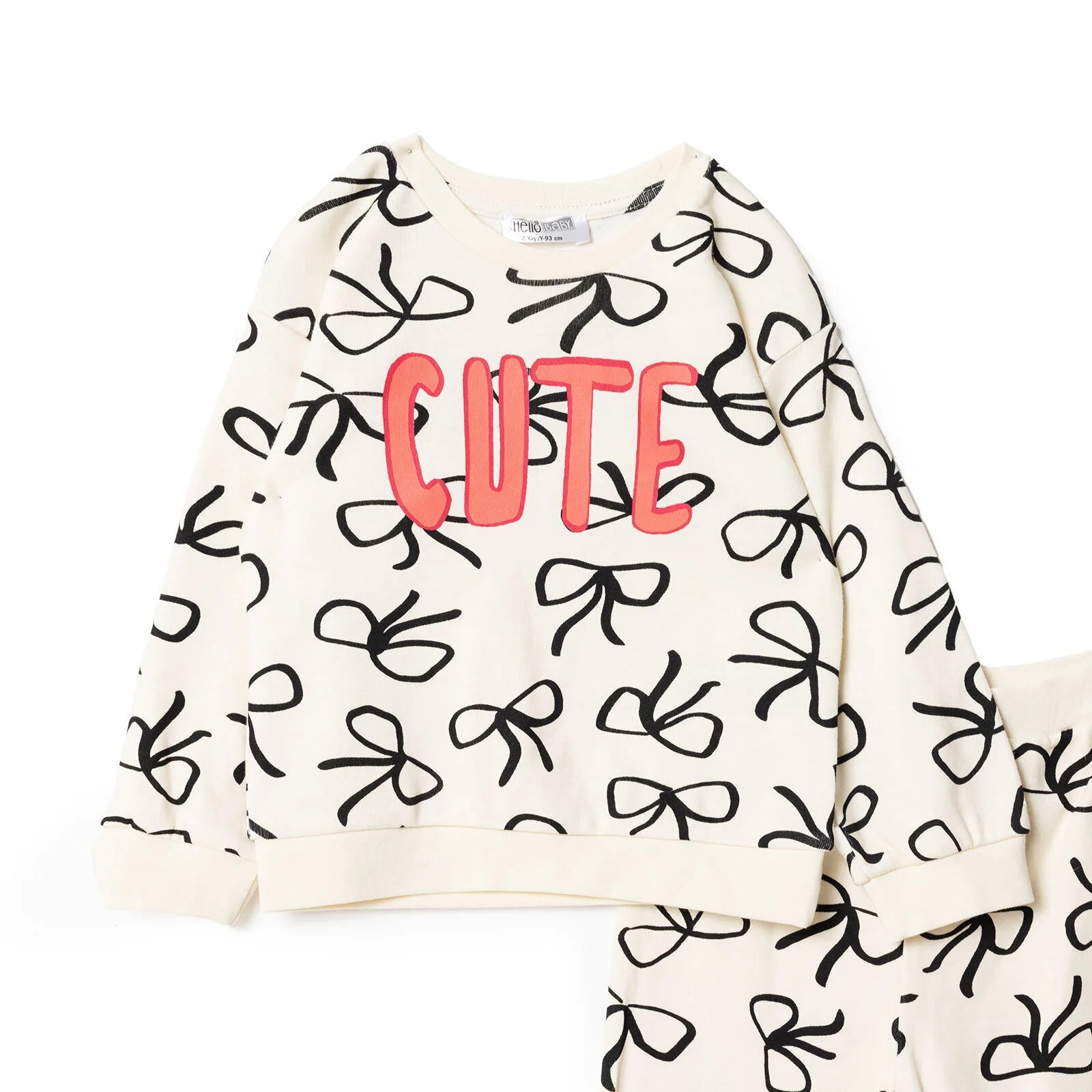 HelloBaby Jogging Set - Ecru Printed - ebebek - Black Friday