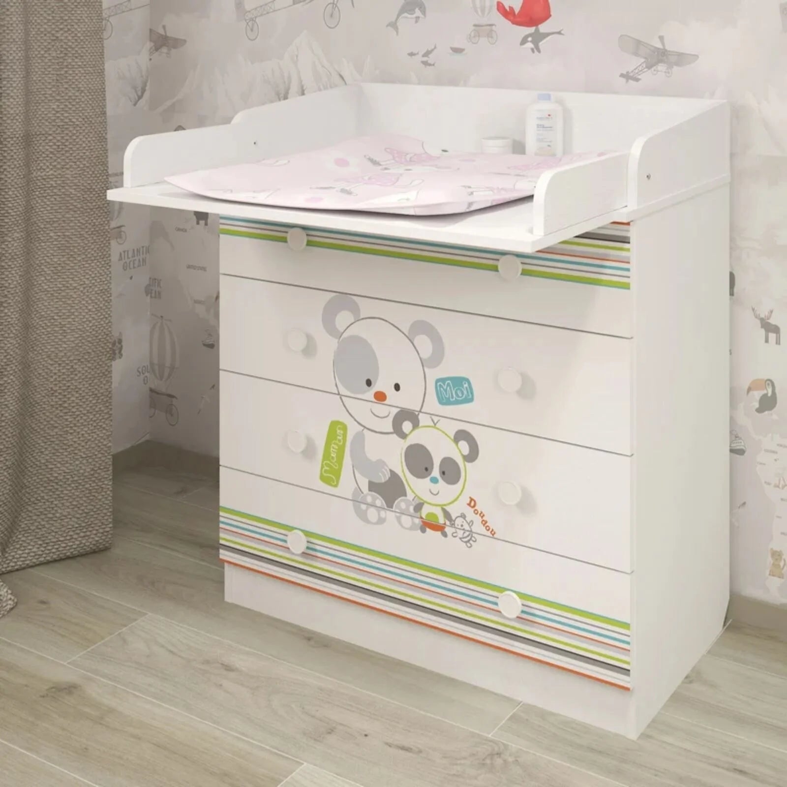 Shefa Kids 800 Changing Dresser - Pandas - ebebek - Black Friday