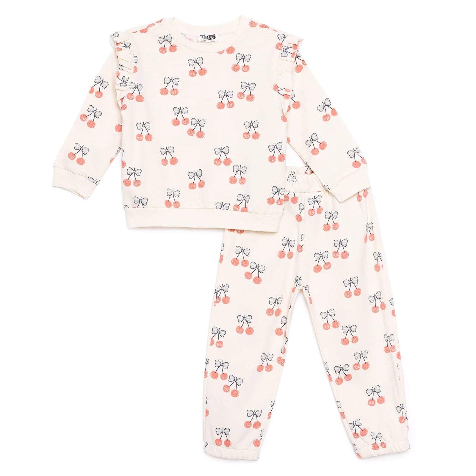 HelloBaby Jogging Set - Ecru Printed - ebebek - Black Friday