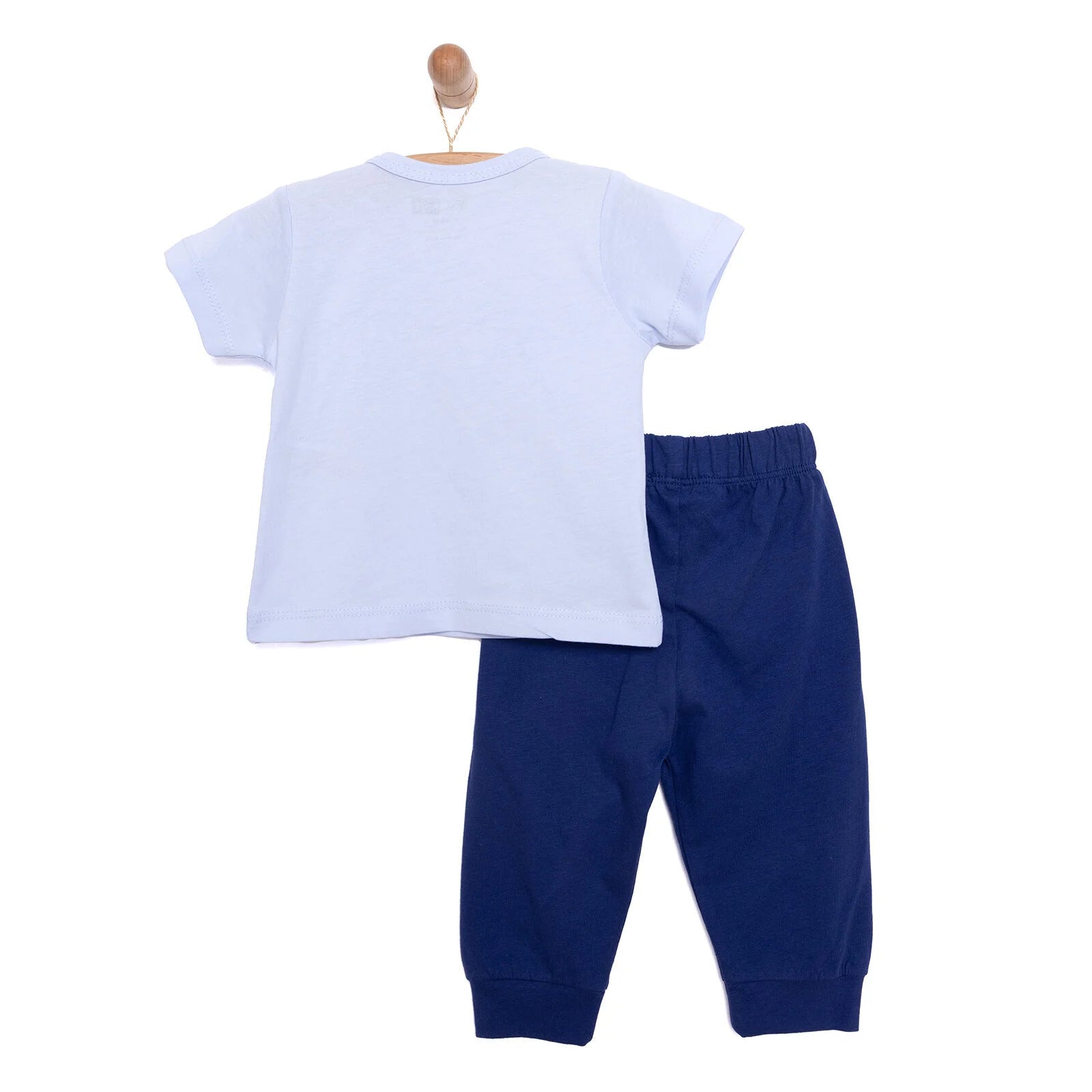 HelloBaby Baby Boy Short Sleeve Pyjamas Set - Light Blue - ebebek - Black Friday